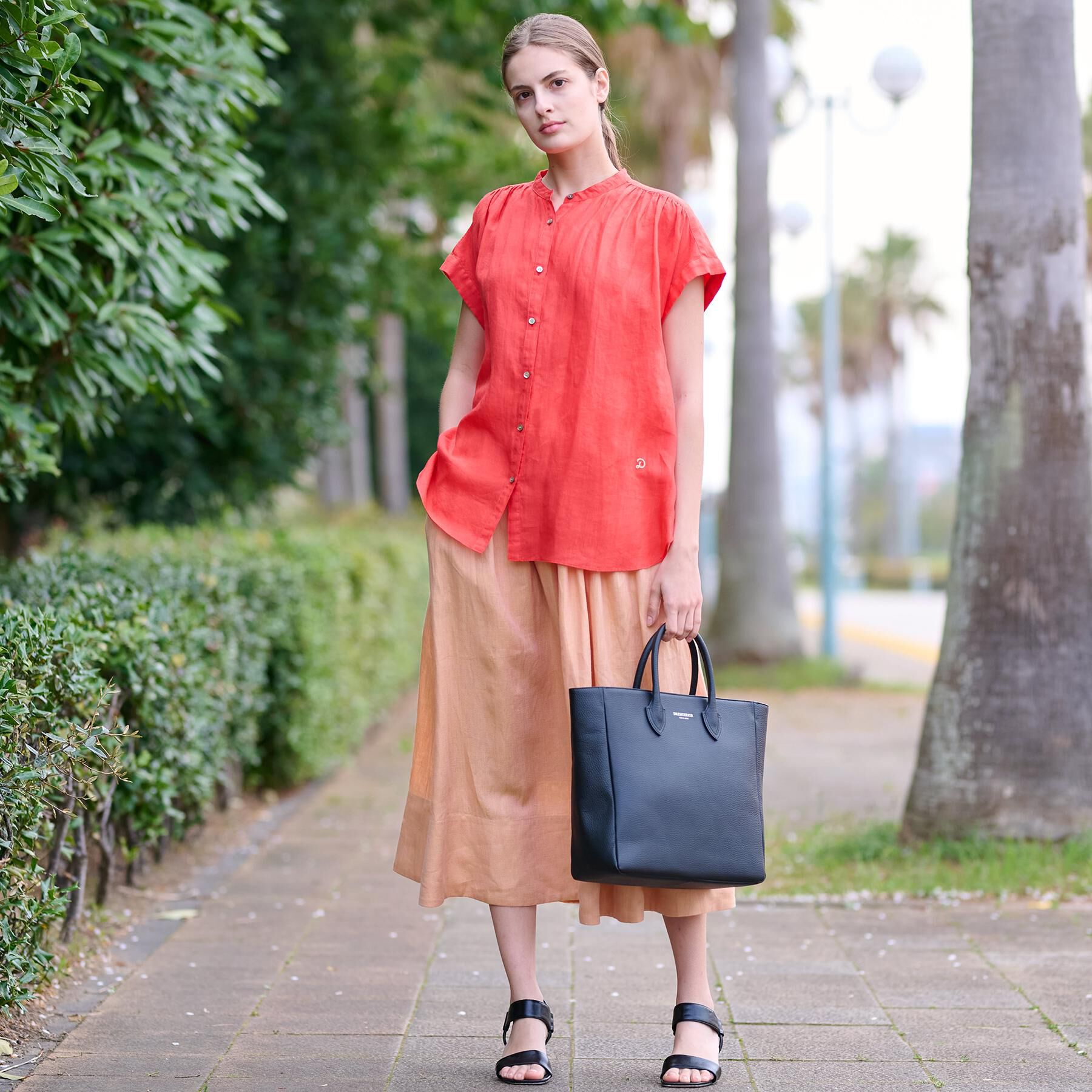 DRESSTERIOR「ガーメントダイラミーフレンチシャツ」|シャツ・ブラウス|