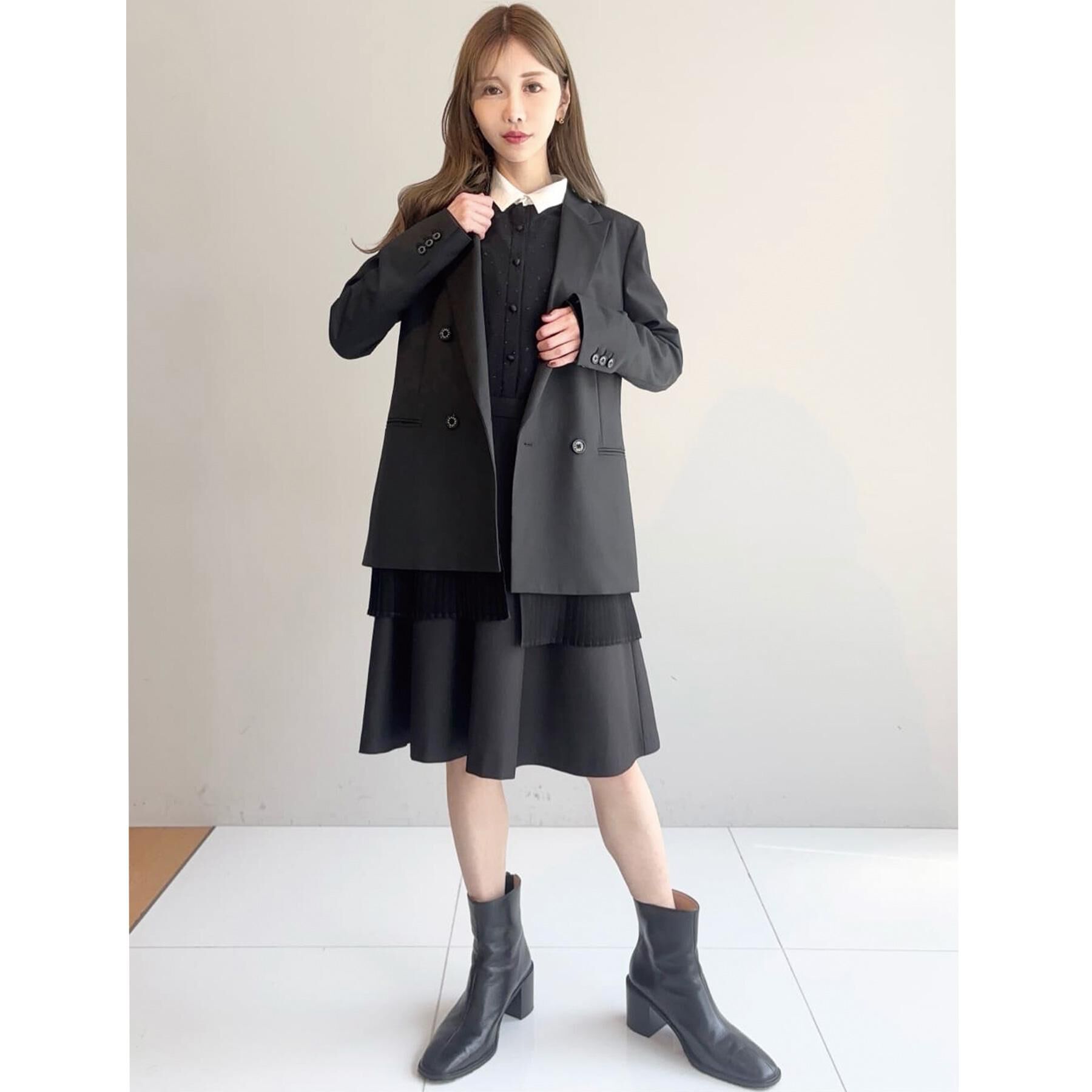 DRESSTERIOR「【モデル美香&times;DRESSTERIOR】美香さんコラボプリーツヘムジャケット」|テーラードジャケット|