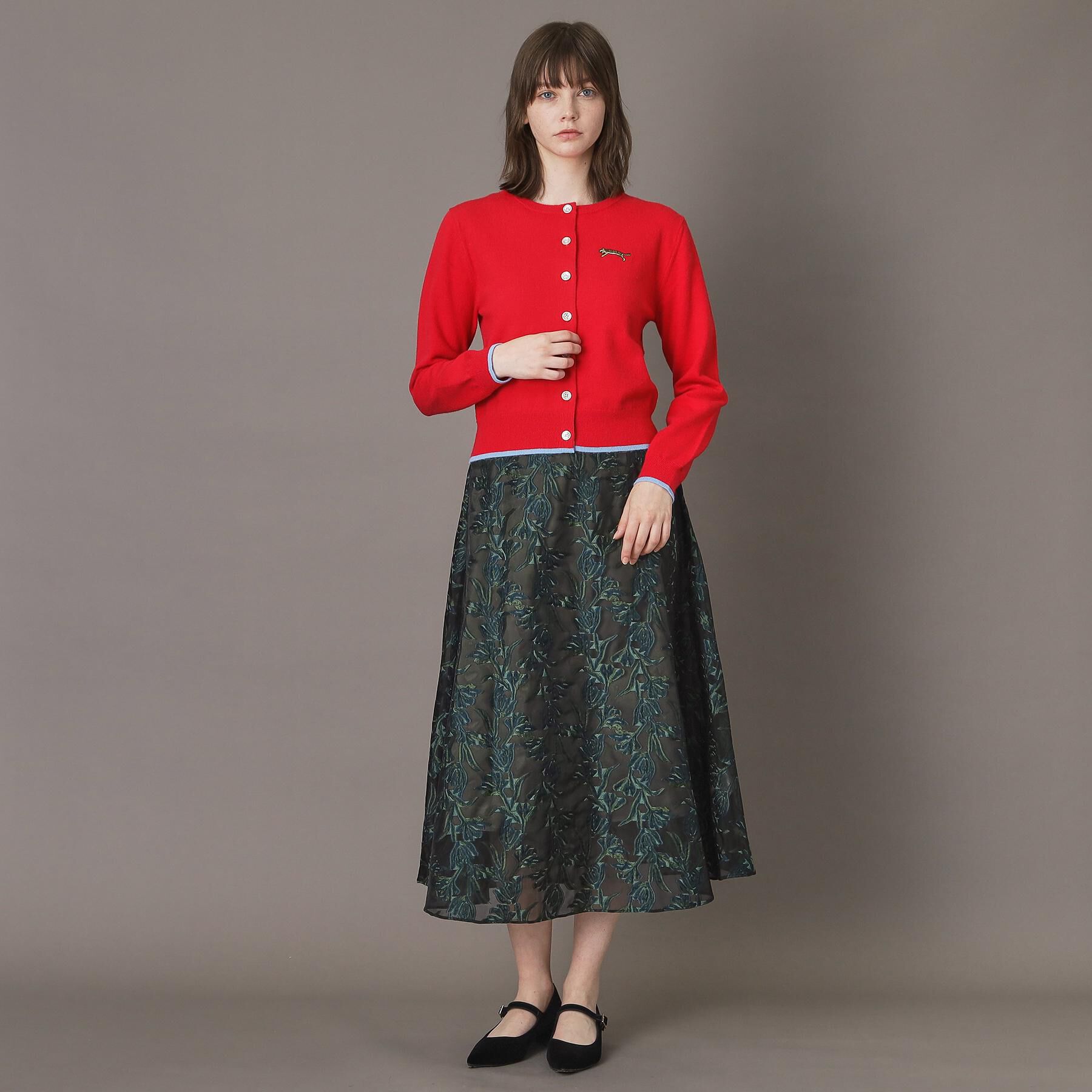 DRESSTERIOR「【CLASSY．12月号掲載】タイガーエンブロイダリークルーネックカーディガン」|カーディガン|