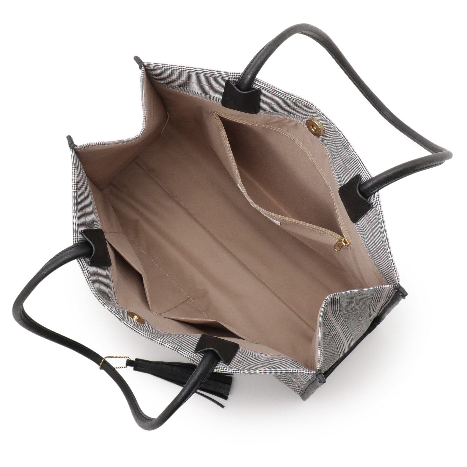 grove「【A4】アソートパイピングタッセルトート」|トートバッグ|