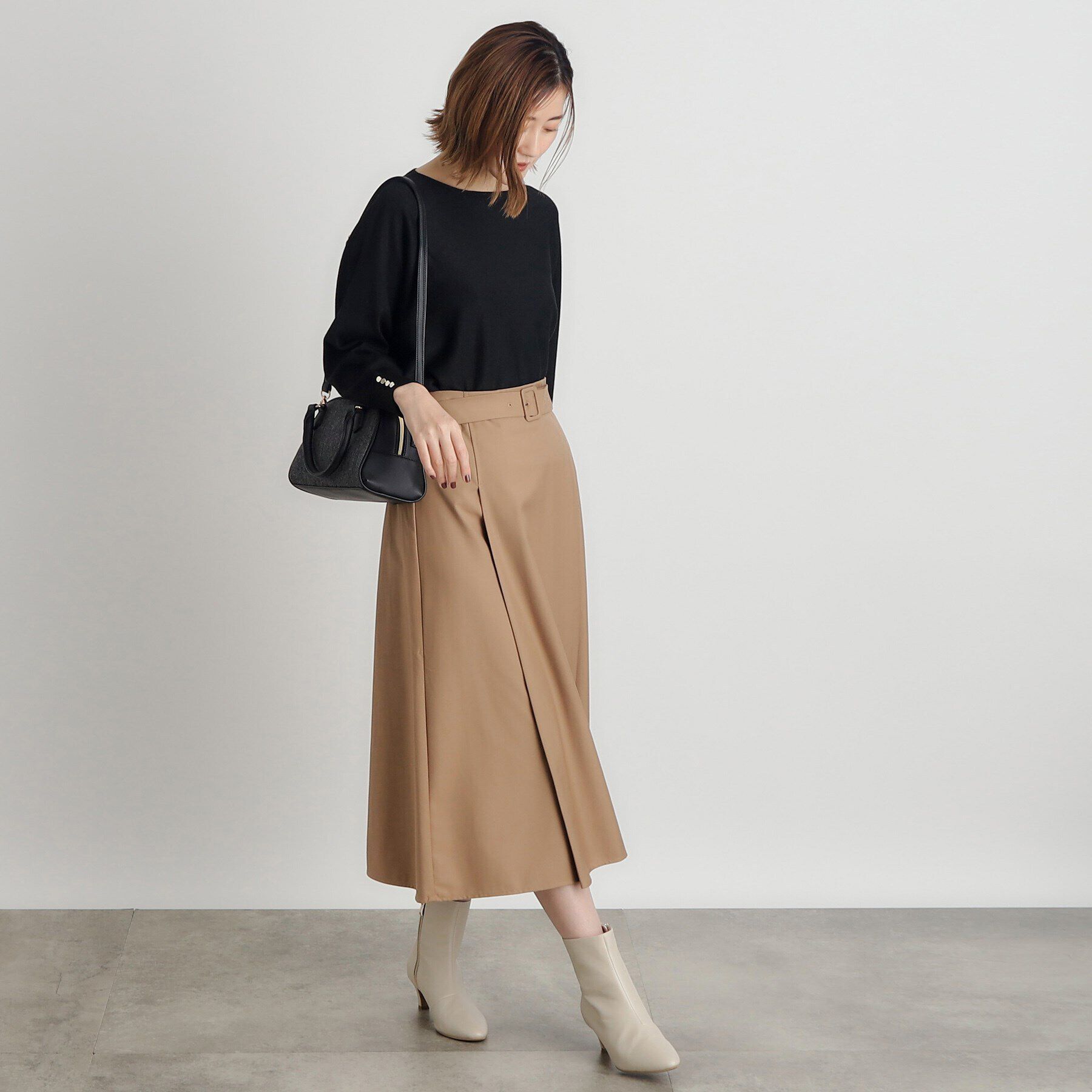 grove「くるみバックルラップ風スカート」|スカート|