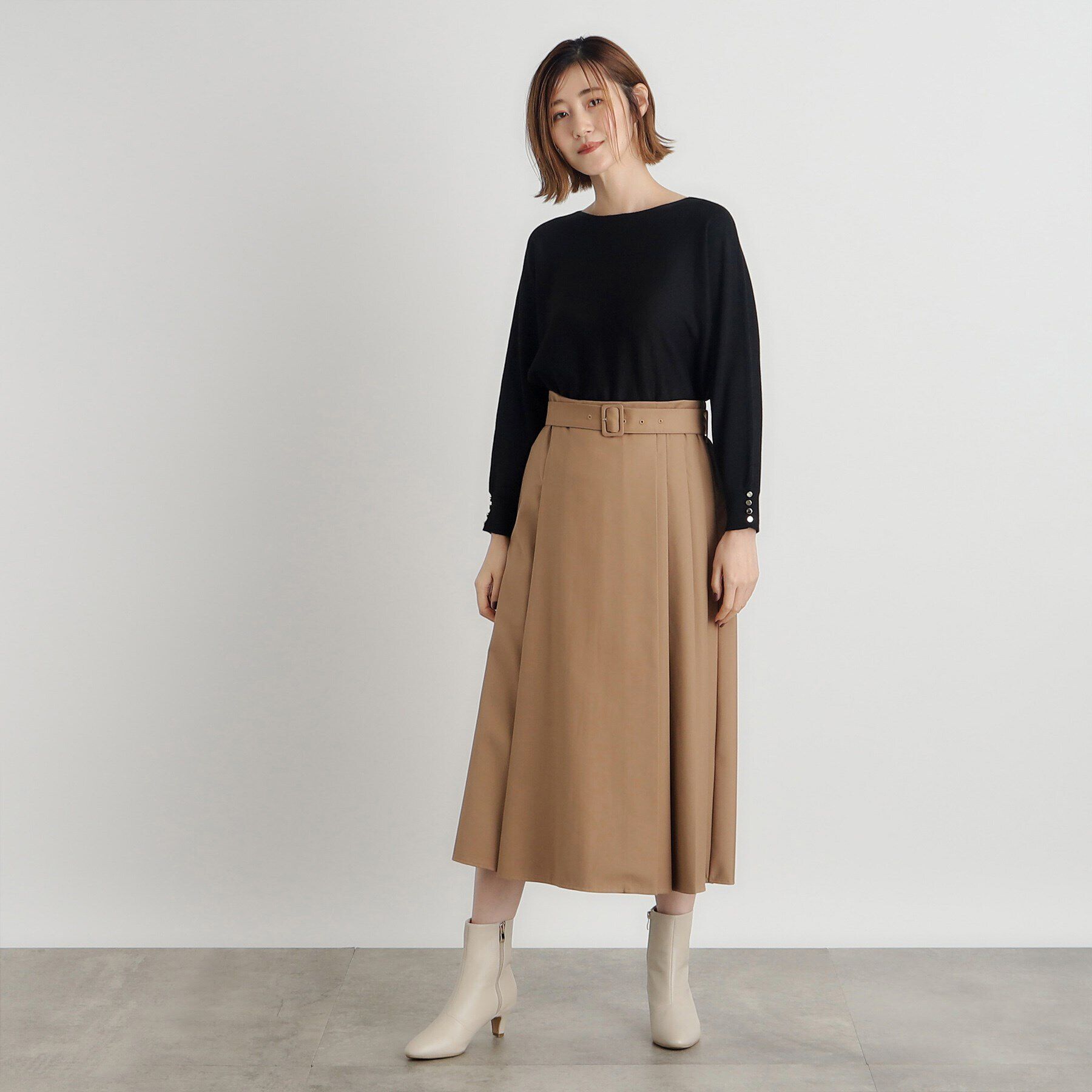 grove「くるみバックルラップ風スカート」|スカート|