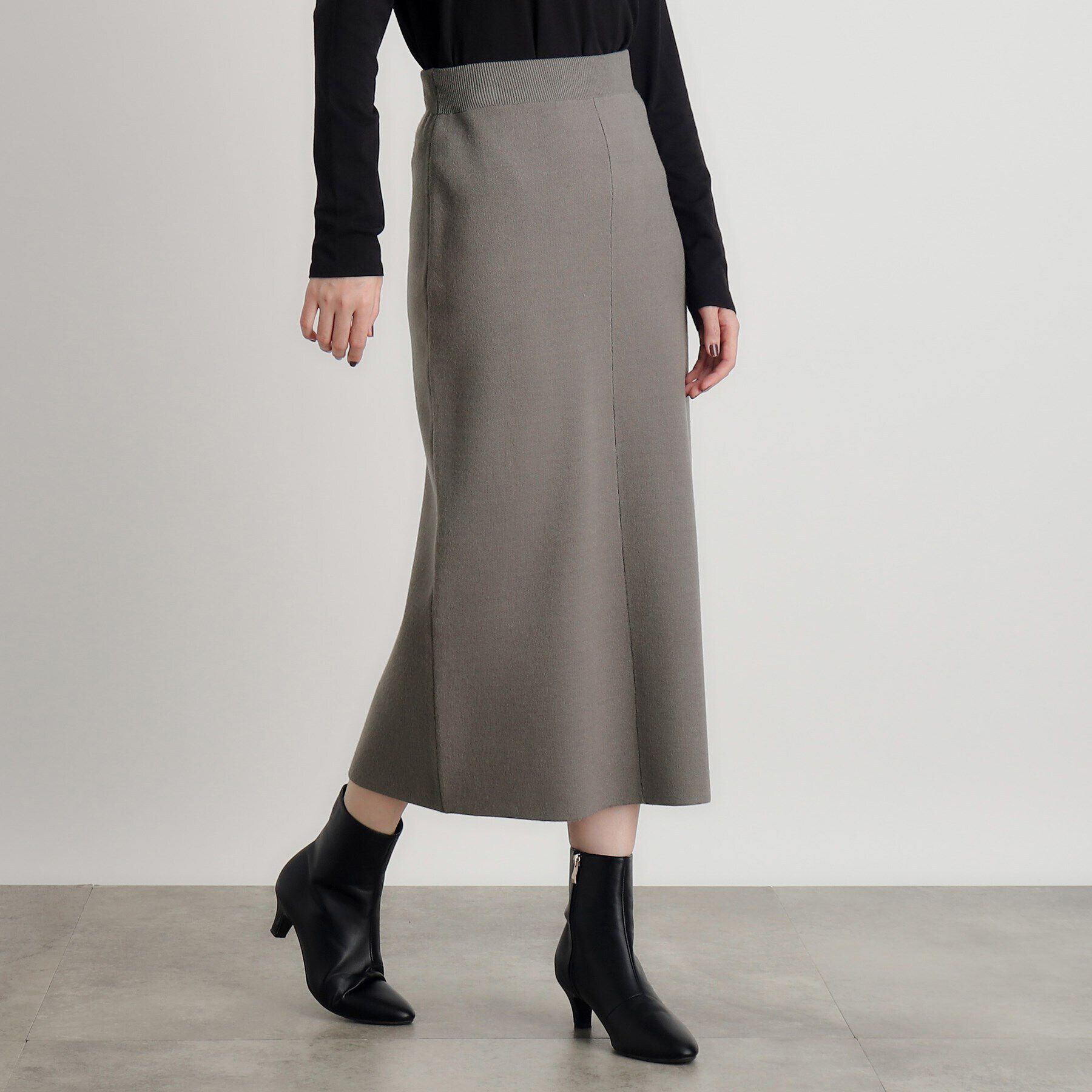 grove「ニットジャカードナロースカート」|スカート|