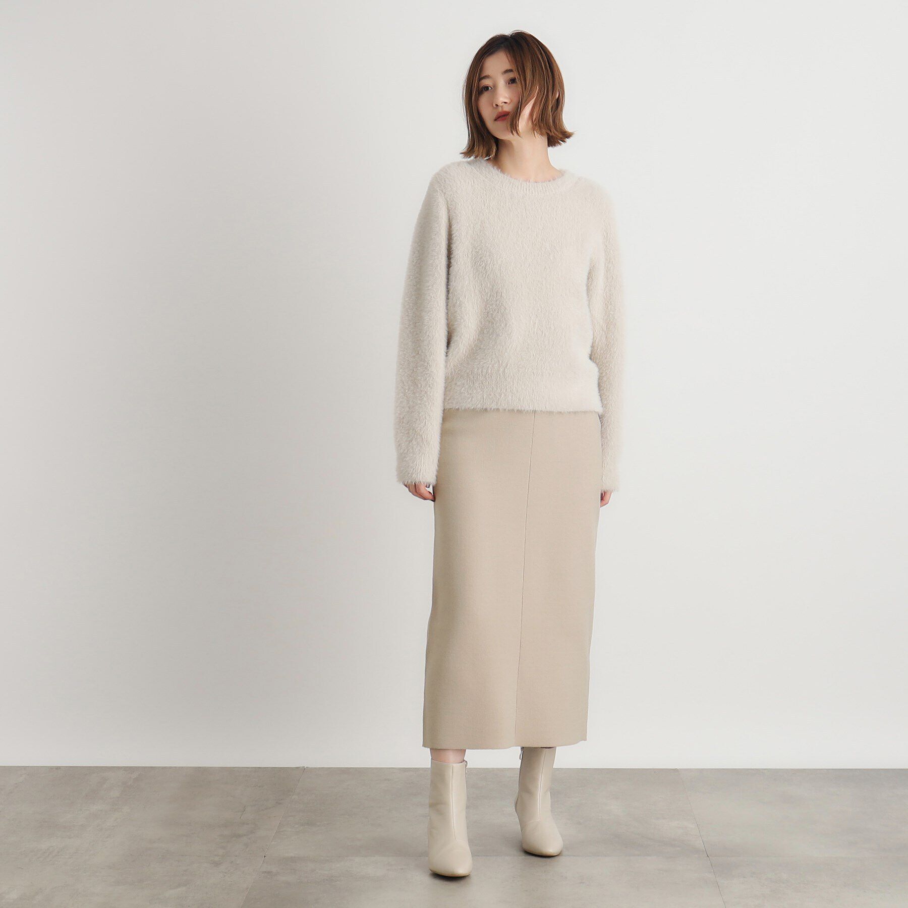 grove「ニットジャカードナロースカート」|スカート|