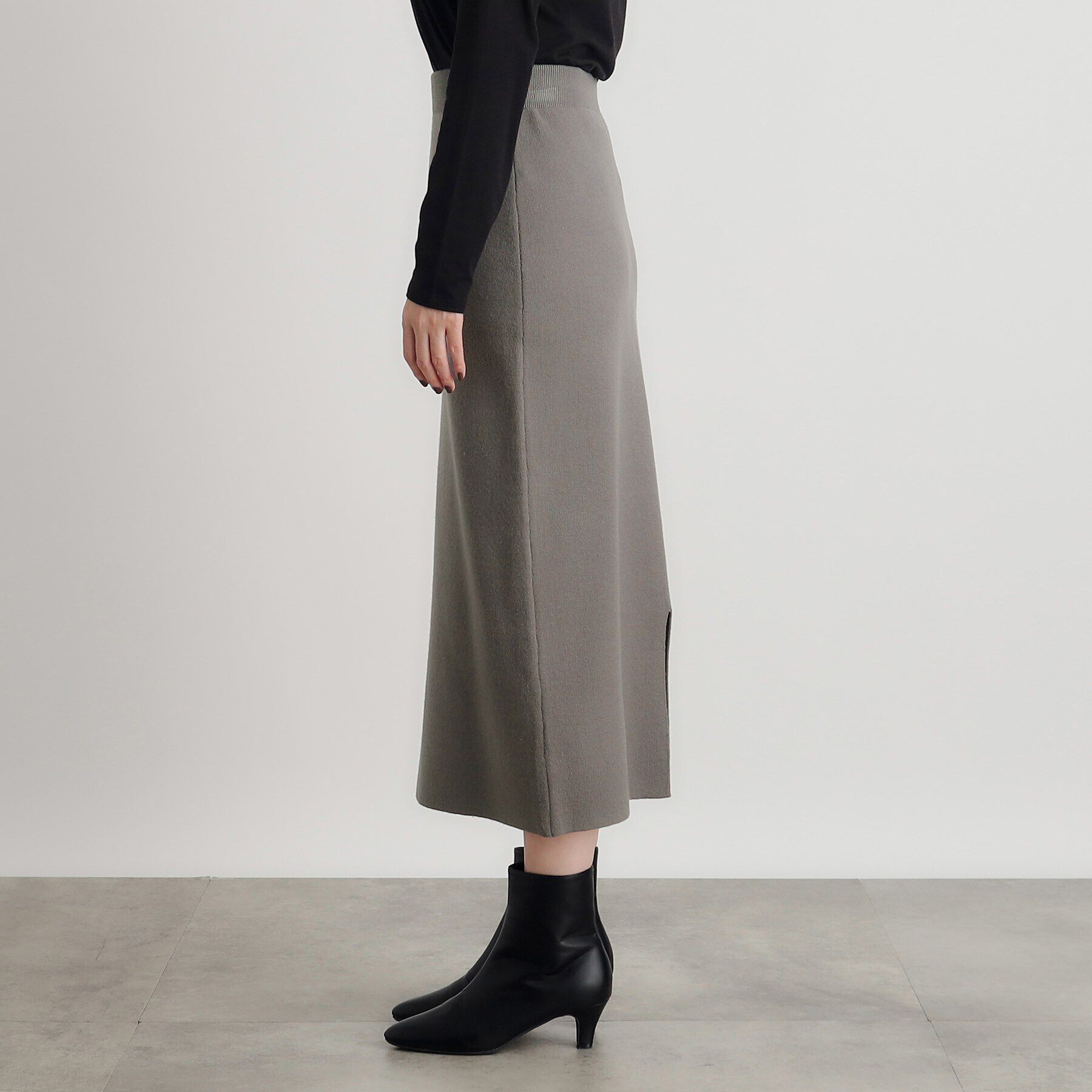 grove「ニットジャカードナロースカート」|スカート|