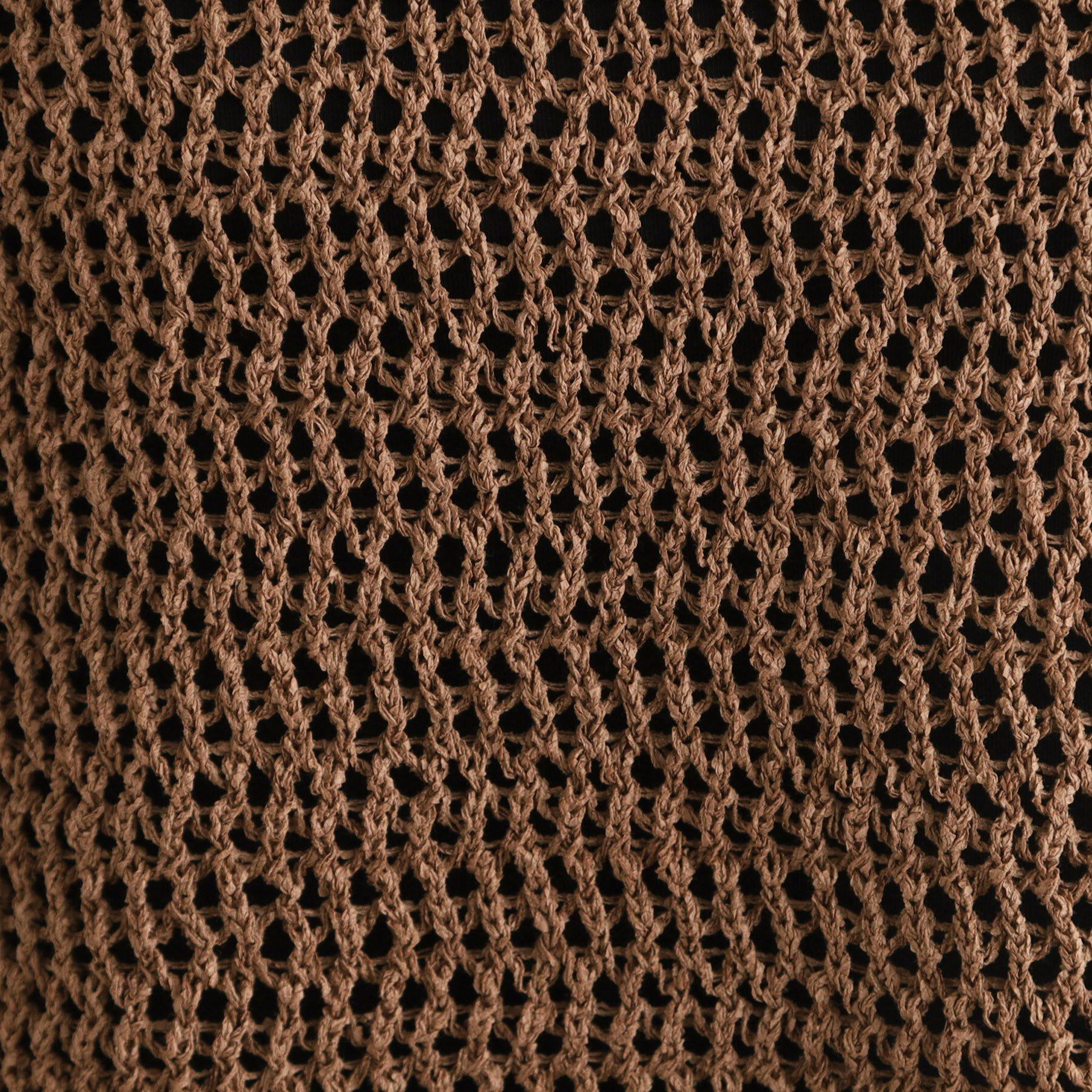 INDIVI「【洗える／ペーパーヤーン】透かし柄ニットベスト」|ニット・セーター|