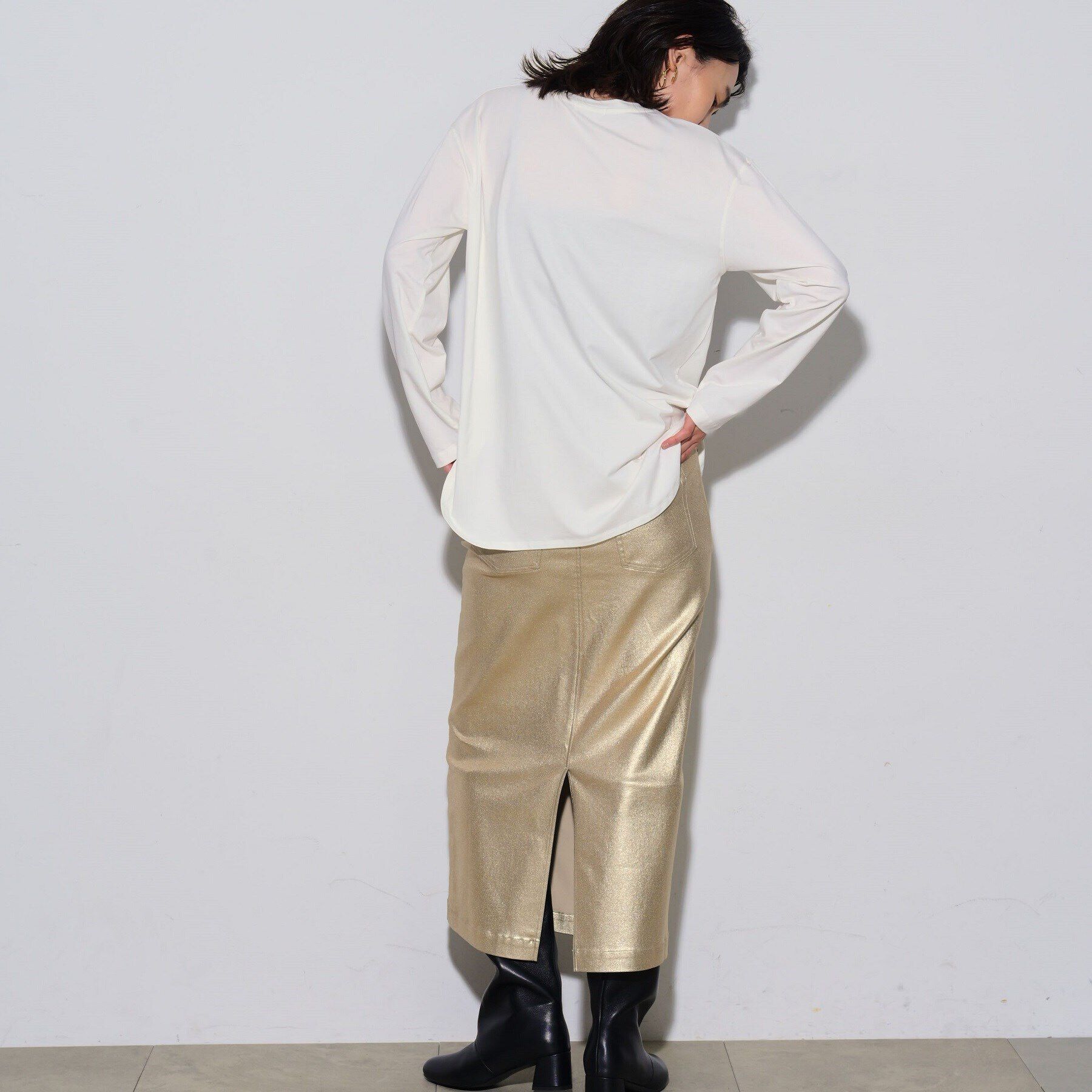 GALLEST「箔ロゴプリントロングTシャツ」|Tシャツ・カットソー|