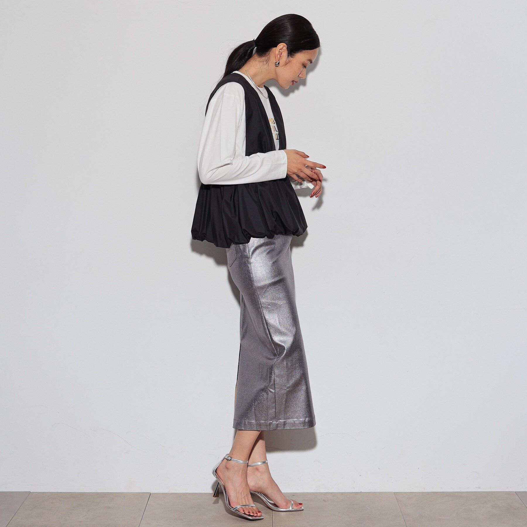 GALLEST「箔ロゴプリントロングTシャツ」|Tシャツ・カットソー|