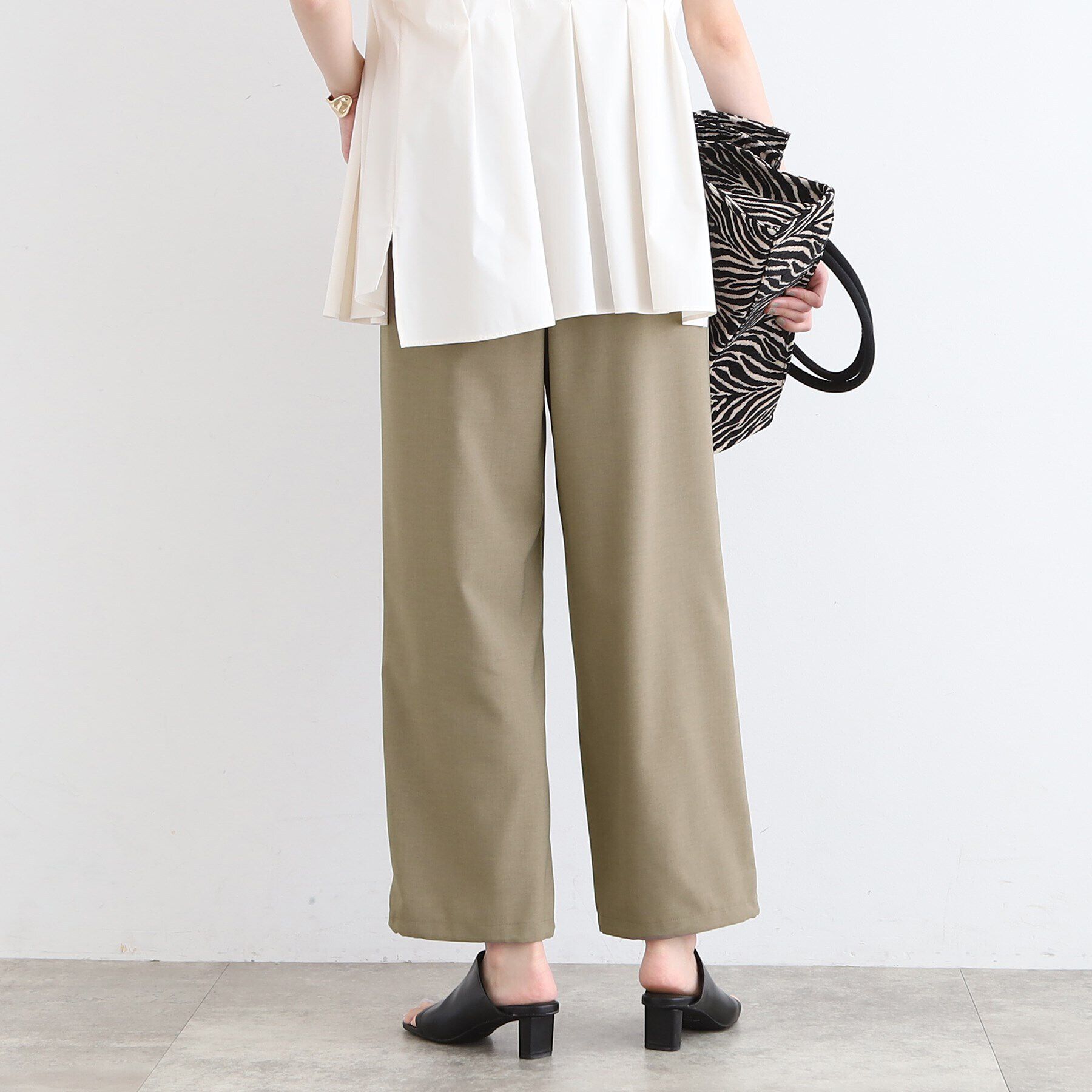 INDIVI「【洗える／2WAY】麻ライクワークパンツ」|その他|