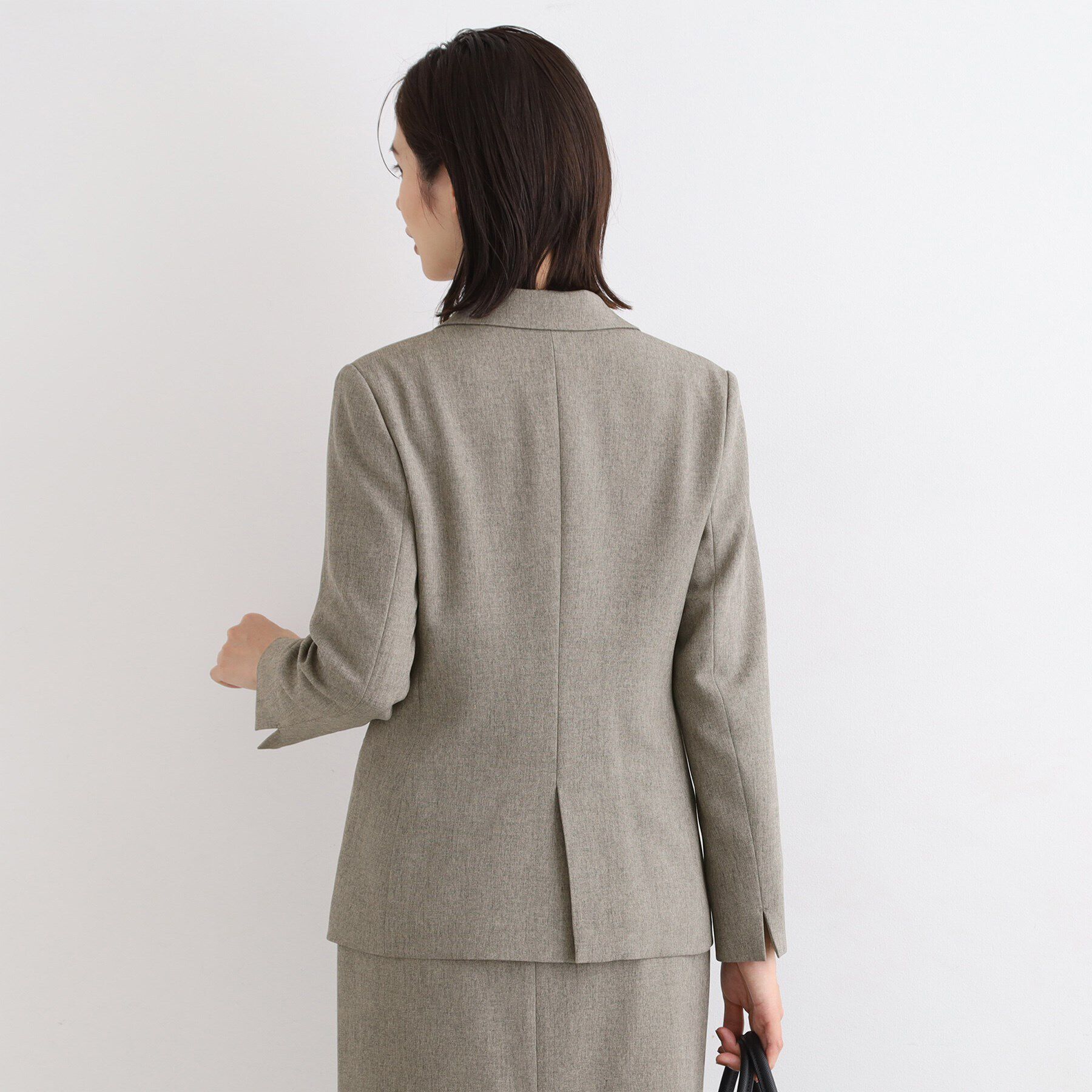 INDIVI「【定番スーツ／洗える／メランジ】ウールライクテーラードジャケット」|スーツ|