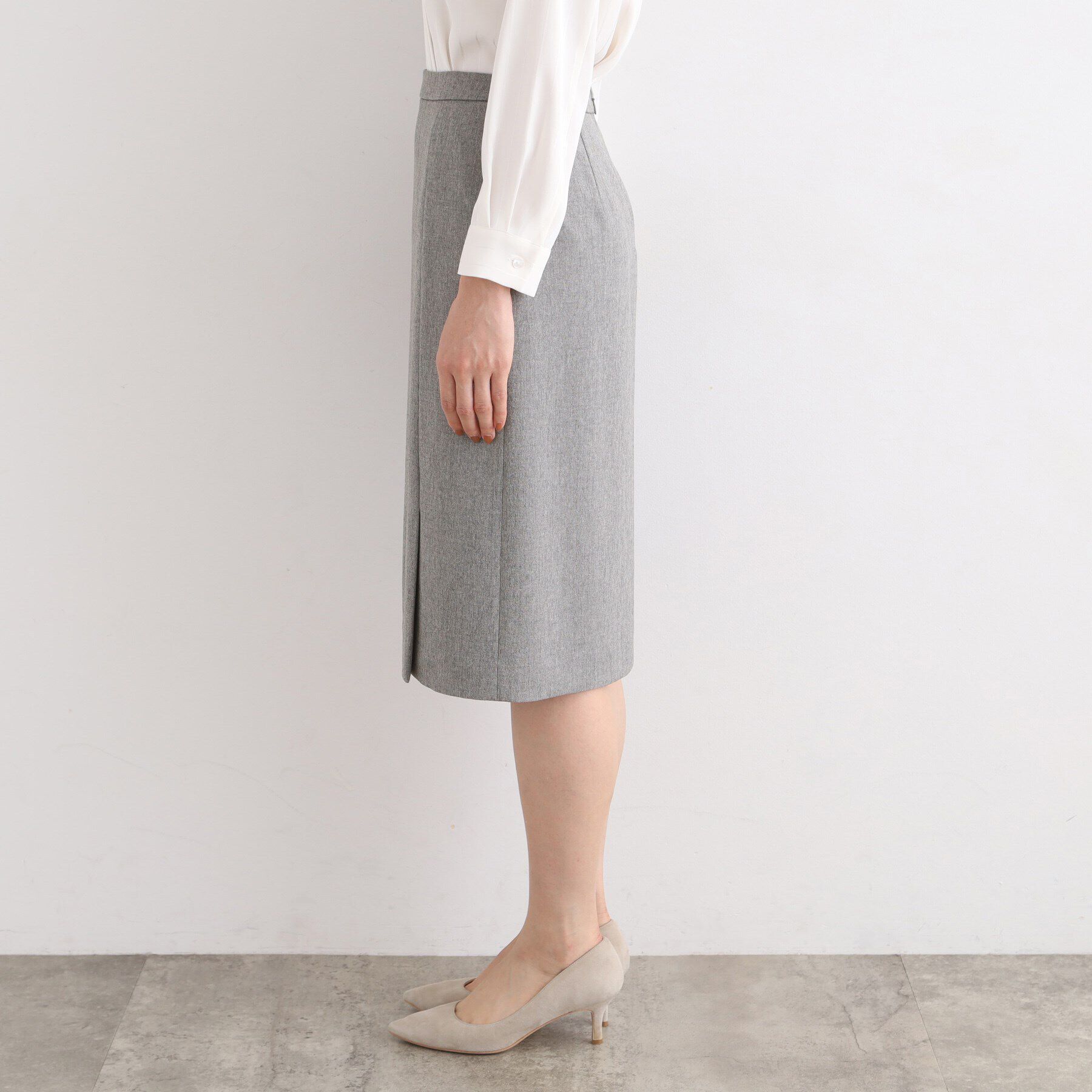 INDIVI「【定番スーツ／洗える／メランジ】ストレートスカート」|スーツ|