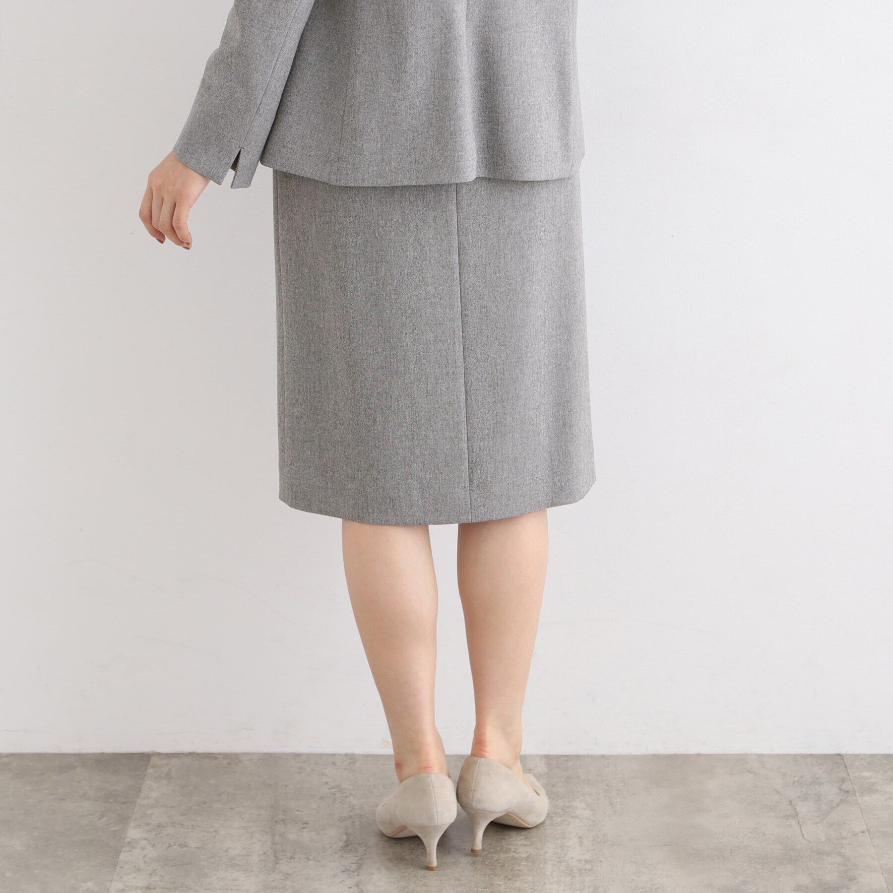 INDIVI「【定番スーツ／洗える／メランジ】ストレートスカート」|スーツ|
