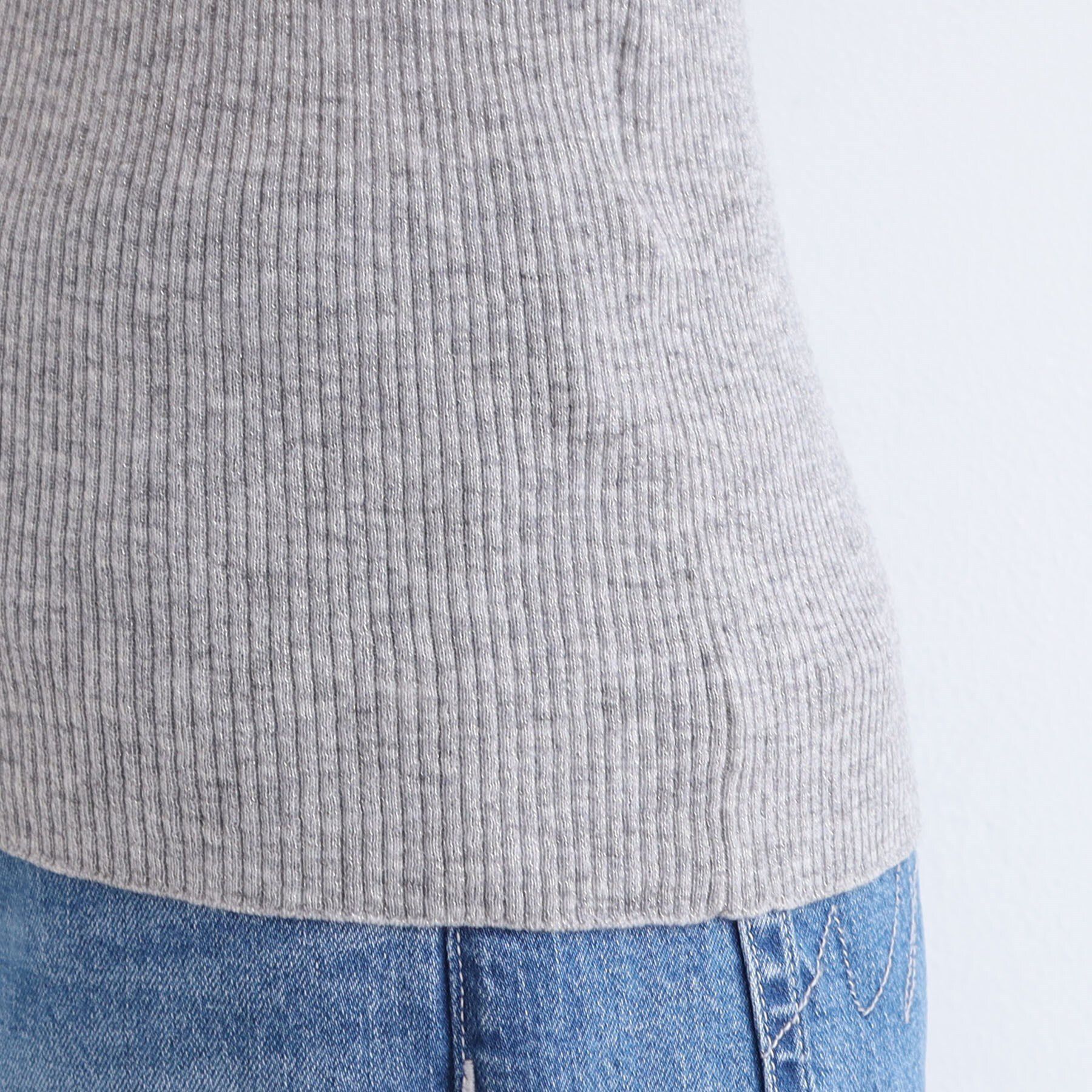 INDIVI「【洗える／ウール混／シアーラメ】ラウンドネックニット」|ニット・セーター|