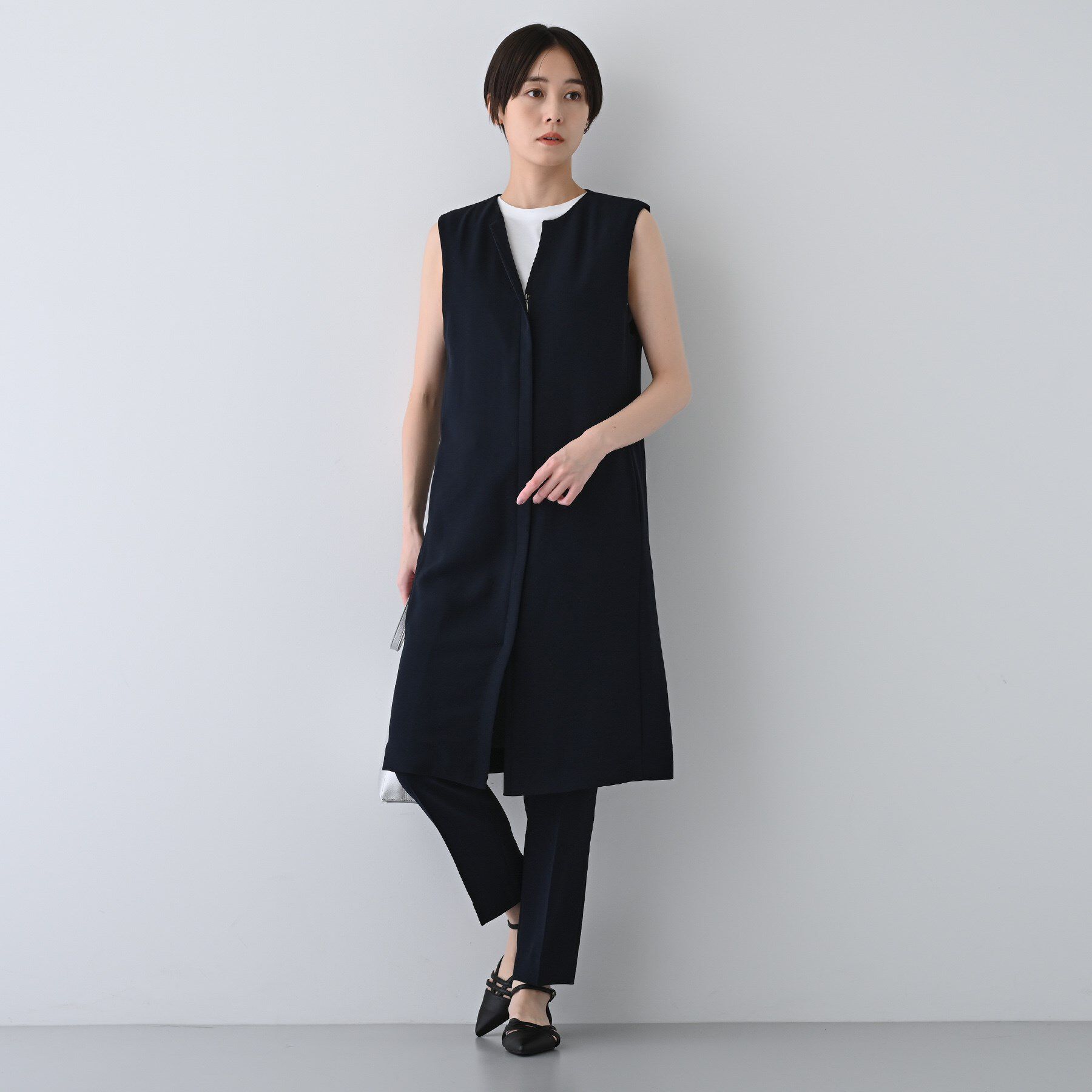 INDIVI「【着る日傘/遮熱/UVケア】ロングジレジャケット」|ベスト・ジレ|