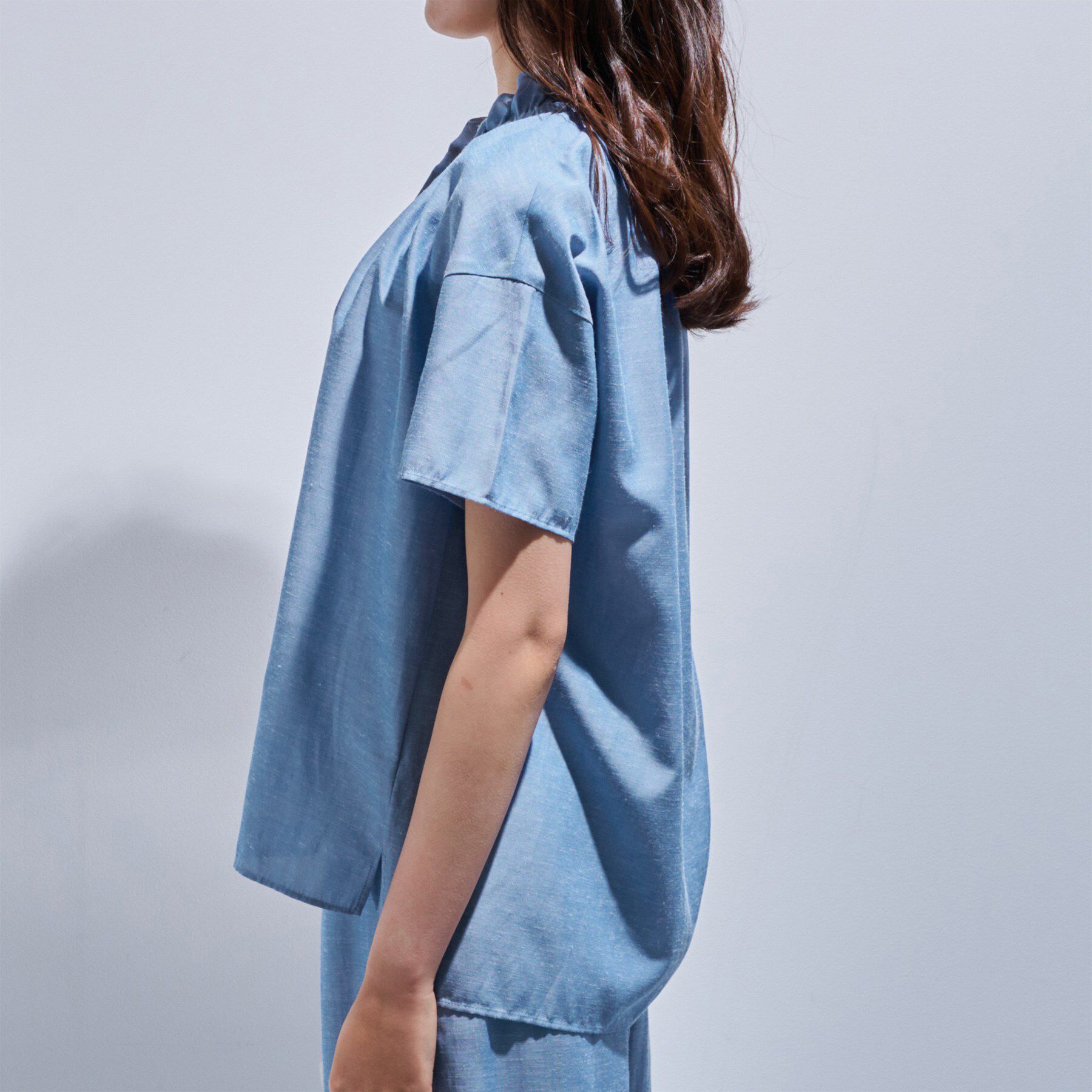 INDIVI「【日本製／SETUP可能】ソフトダンガリーブラウス」|シャツ・ブラウス|