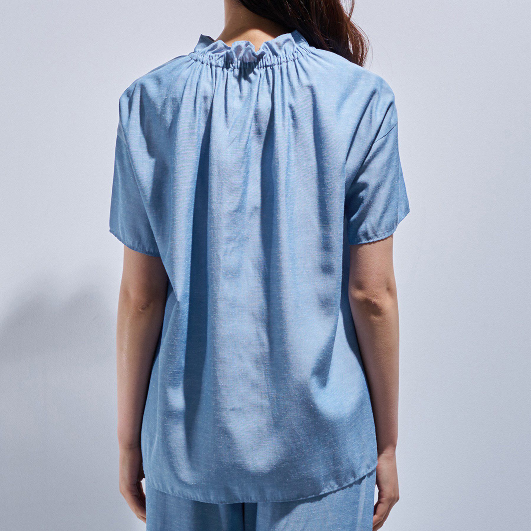 INDIVI「【日本製／SETUP可能】ソフトダンガリーブラウス」|シャツ・ブラウス|