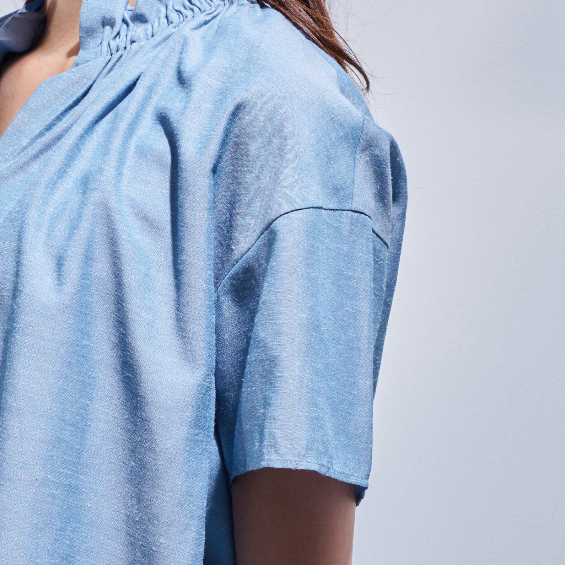 INDIVI「【日本製／SETUP可能】ソフトダンガリーブラウス」|シャツ・ブラウス|