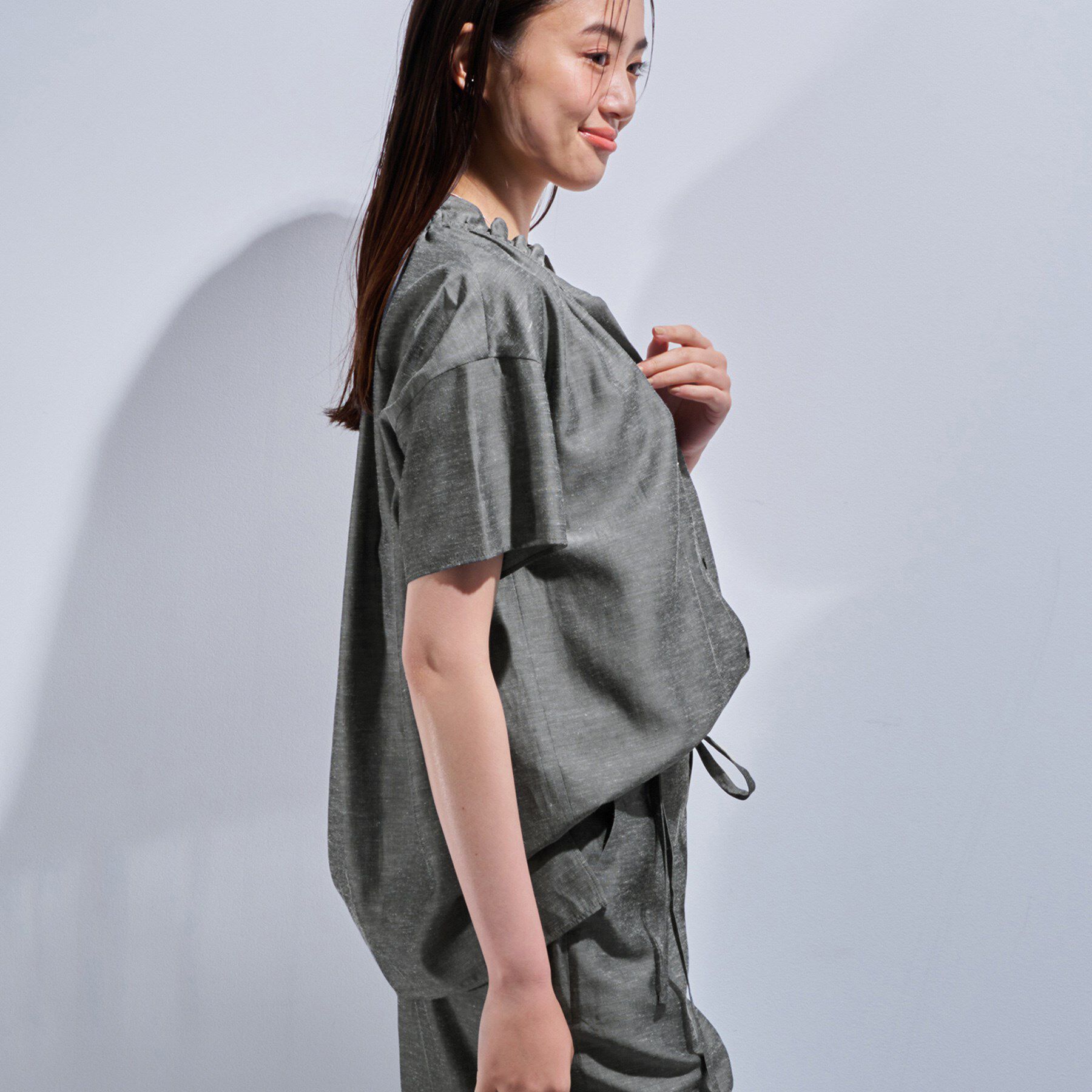 INDIVI「【日本製／SETUP可能】ソフトダンガリーブラウス」|シャツ・ブラウス|