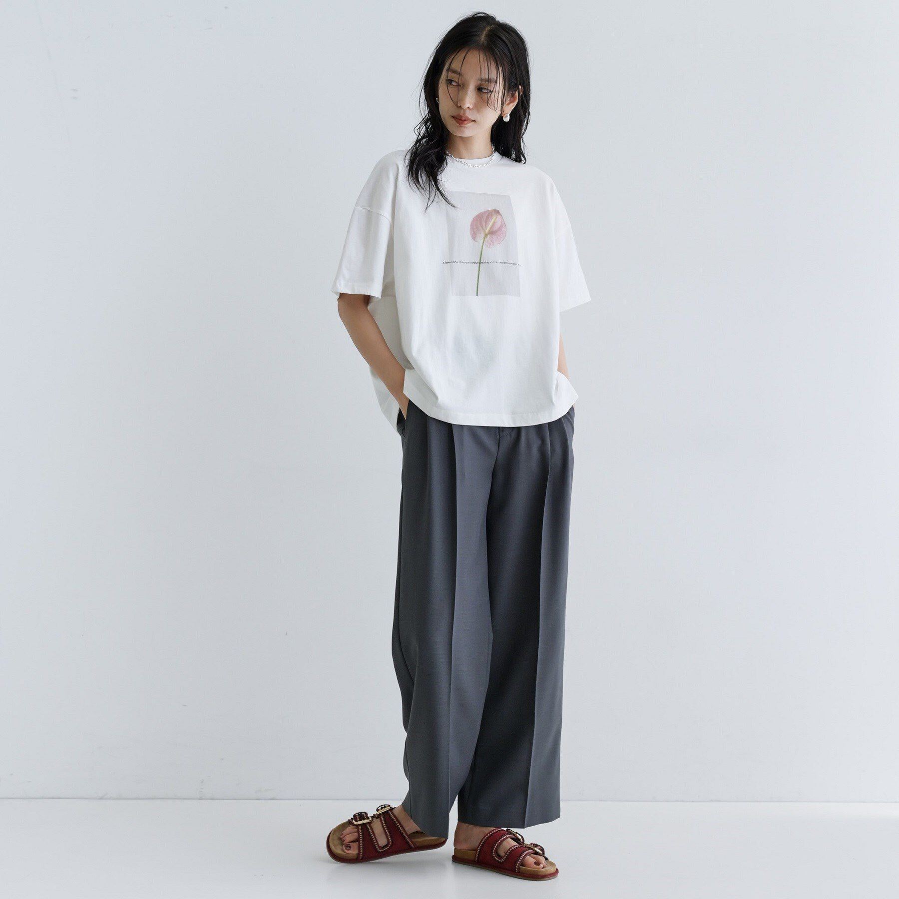 GALLEST「【一部店舗限定】フラワープリントT」|Tシャツ・カットソー|