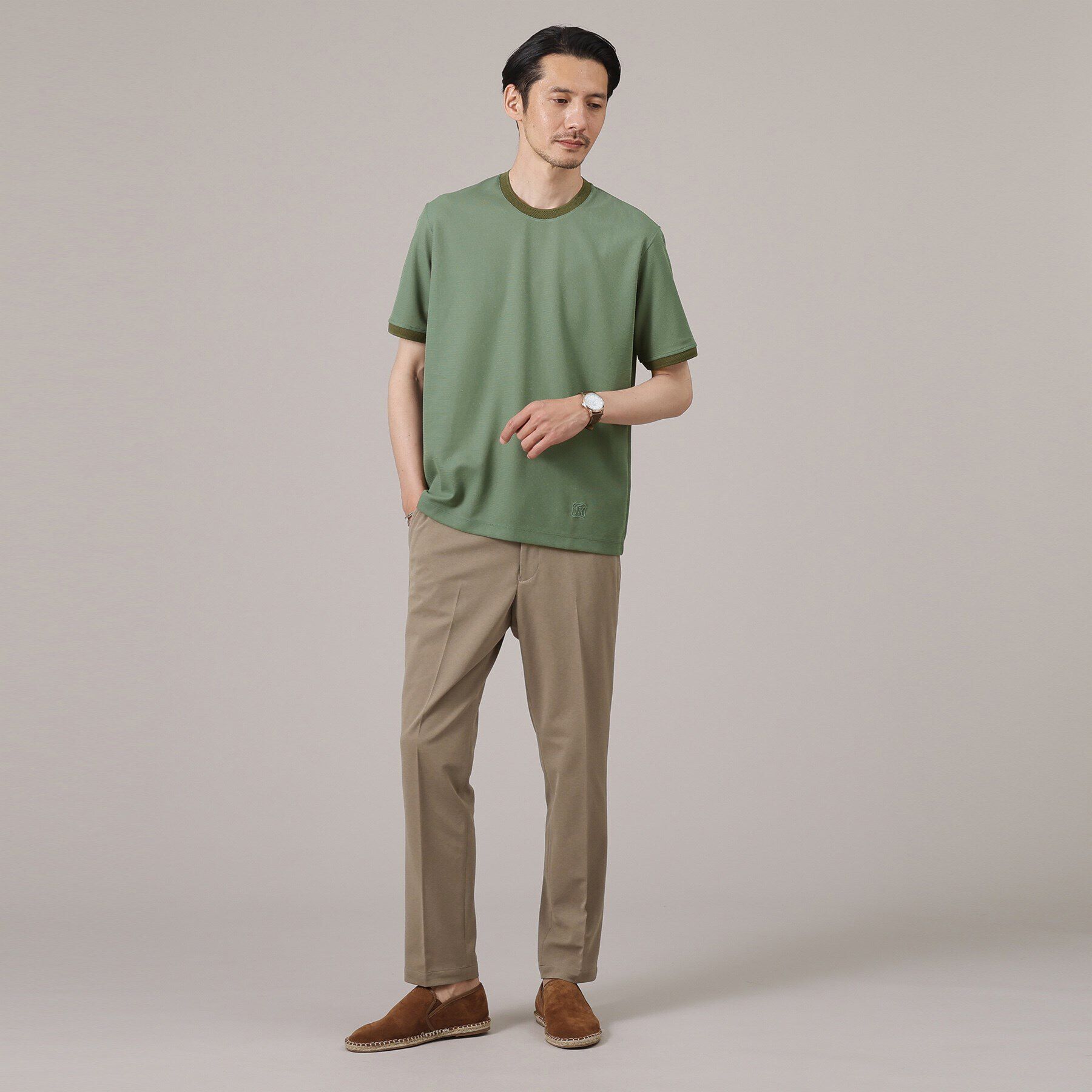 TAKEO KIKUCHI「【抗菌防臭/日本製】ハイブリッド サーフニット Tシャツ」|Tシャツ・カットソー|