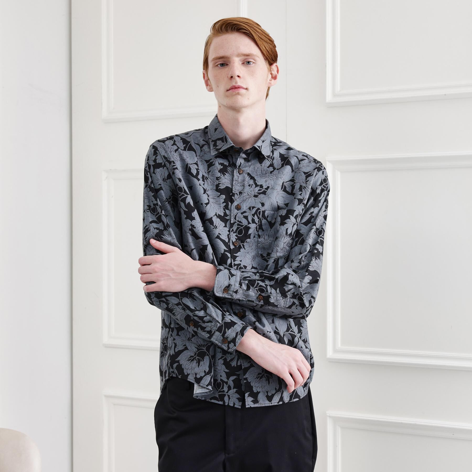 TAKEO KIKUCHI「【LIMITED】フラワープリント長袖シャツ」|シャツ・ブラウス|