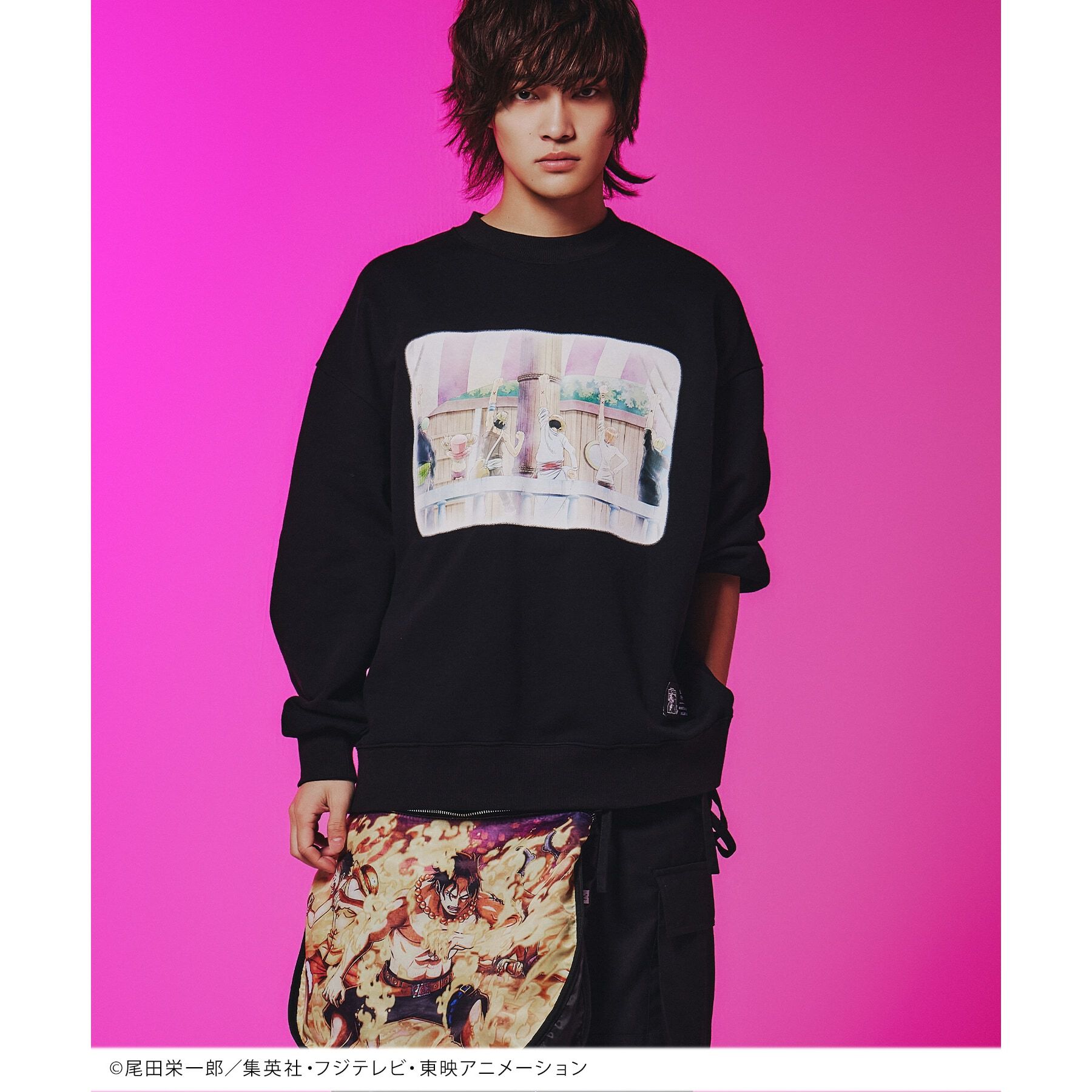 tk.TAKEO KIKUCHI「【ONE PIECEコラボ】スウェット」|パーカー|ブラック(019)