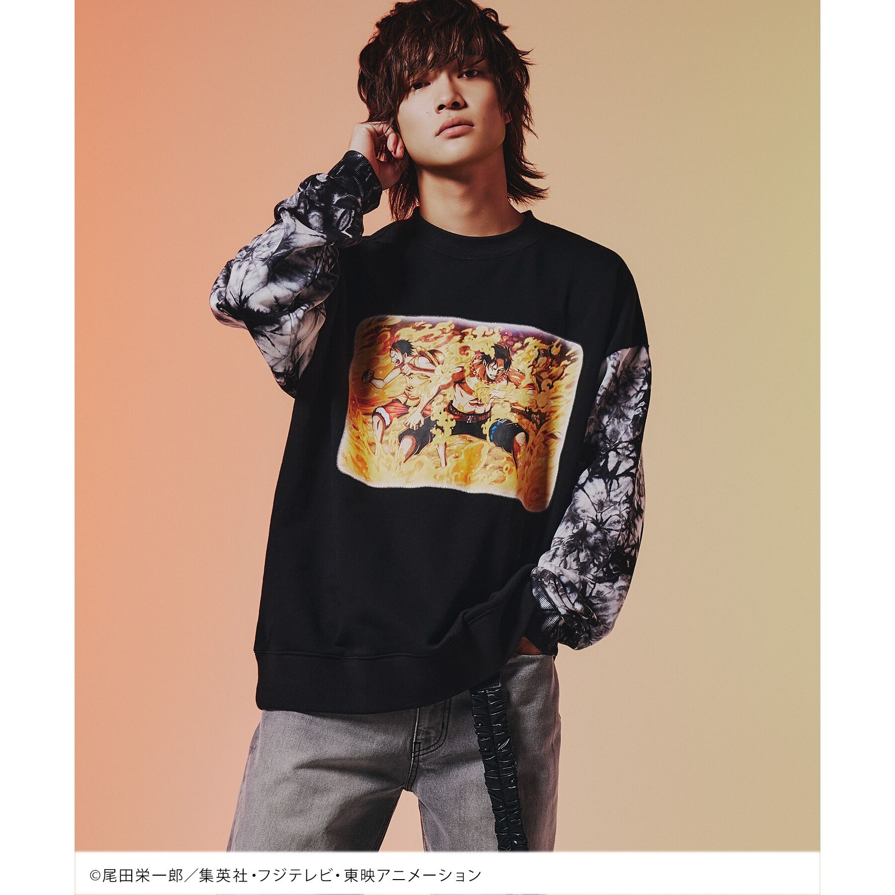 tk.TAKEO KIKUCHI「【ONE PIECEコラボ】スウェット」|パーカー|ブラック(519)
