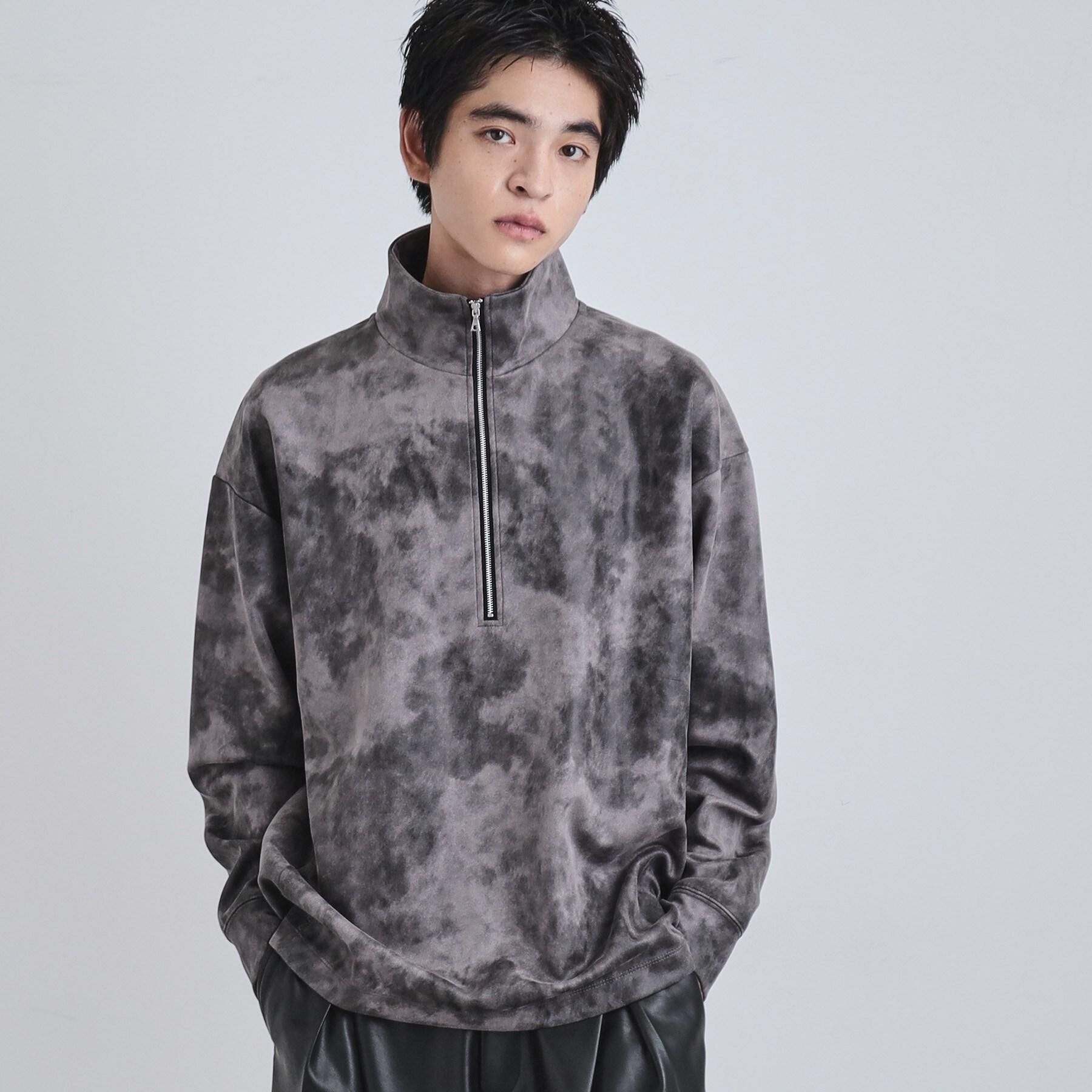 tk.TAKEO KIKUCHI「ヴィンテージライクプリント ハーフジッププルオーバー」|Tシャツ・カットソー|