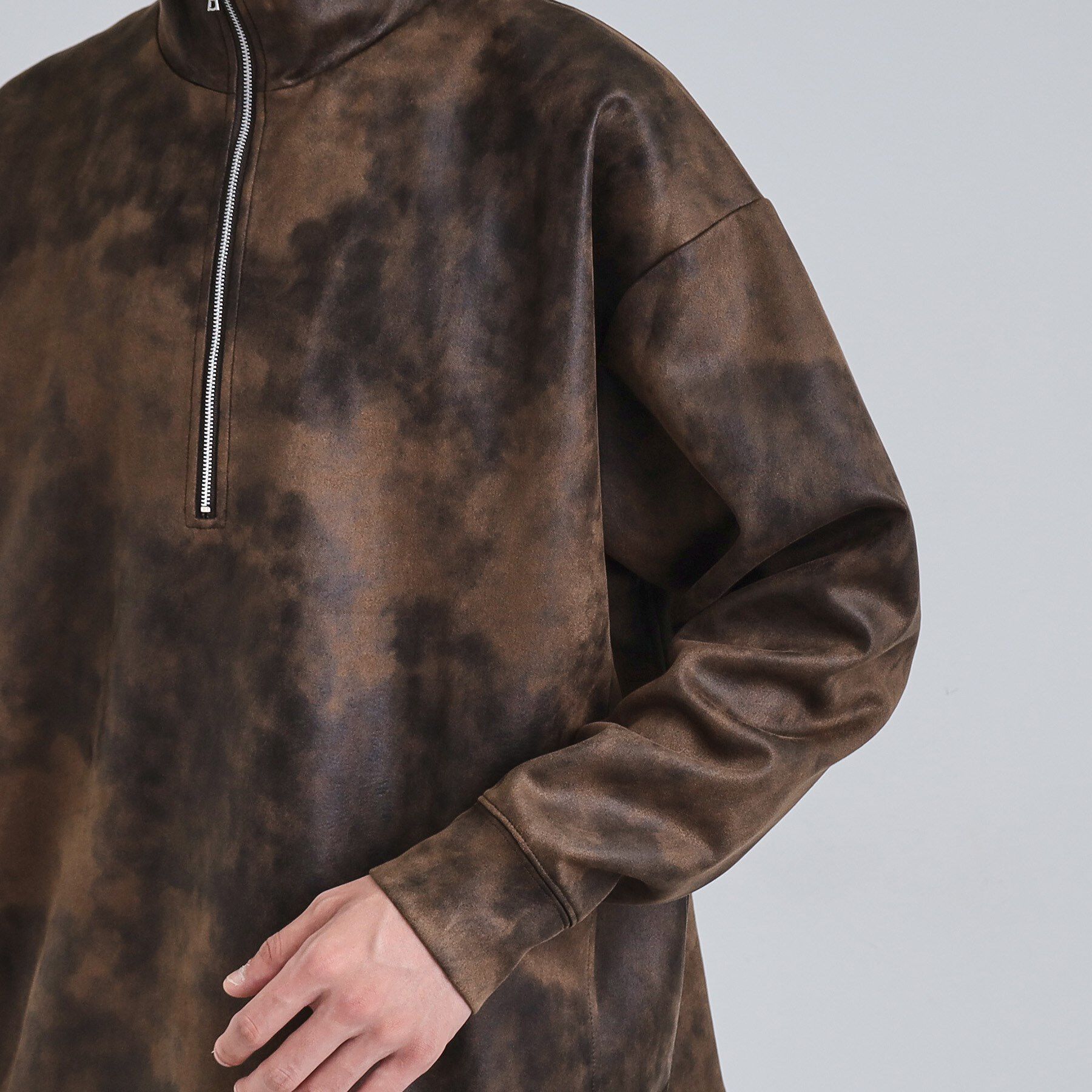 tk.TAKEO KIKUCHI「ヴィンテージライクプリント ハーフジッププルオーバー」|Tシャツ・カットソー|