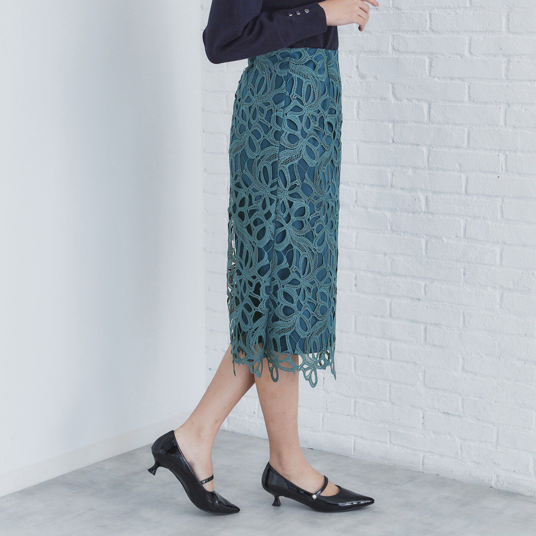 index「リボンレースタイトスカート【洗濯機洗い可】」|スカート|