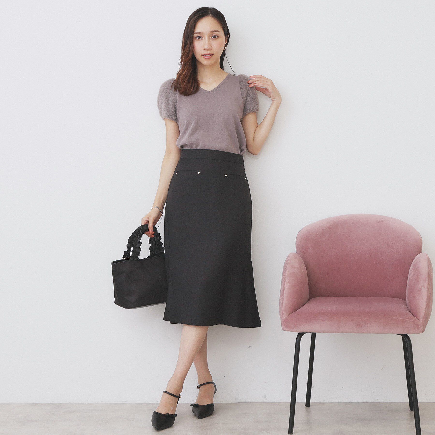 index「バックフレアマーメイドスカート【洗濯機洗い可/イージーアイロン】」|スカート|