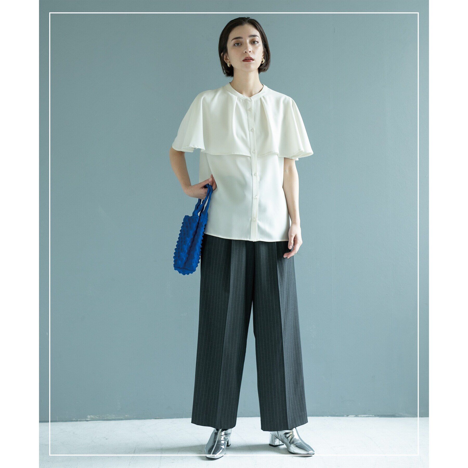 OPAQUE.CLIP「ケープ風ブラウス【洗濯機洗い可】」|シャツ・ブラウス|