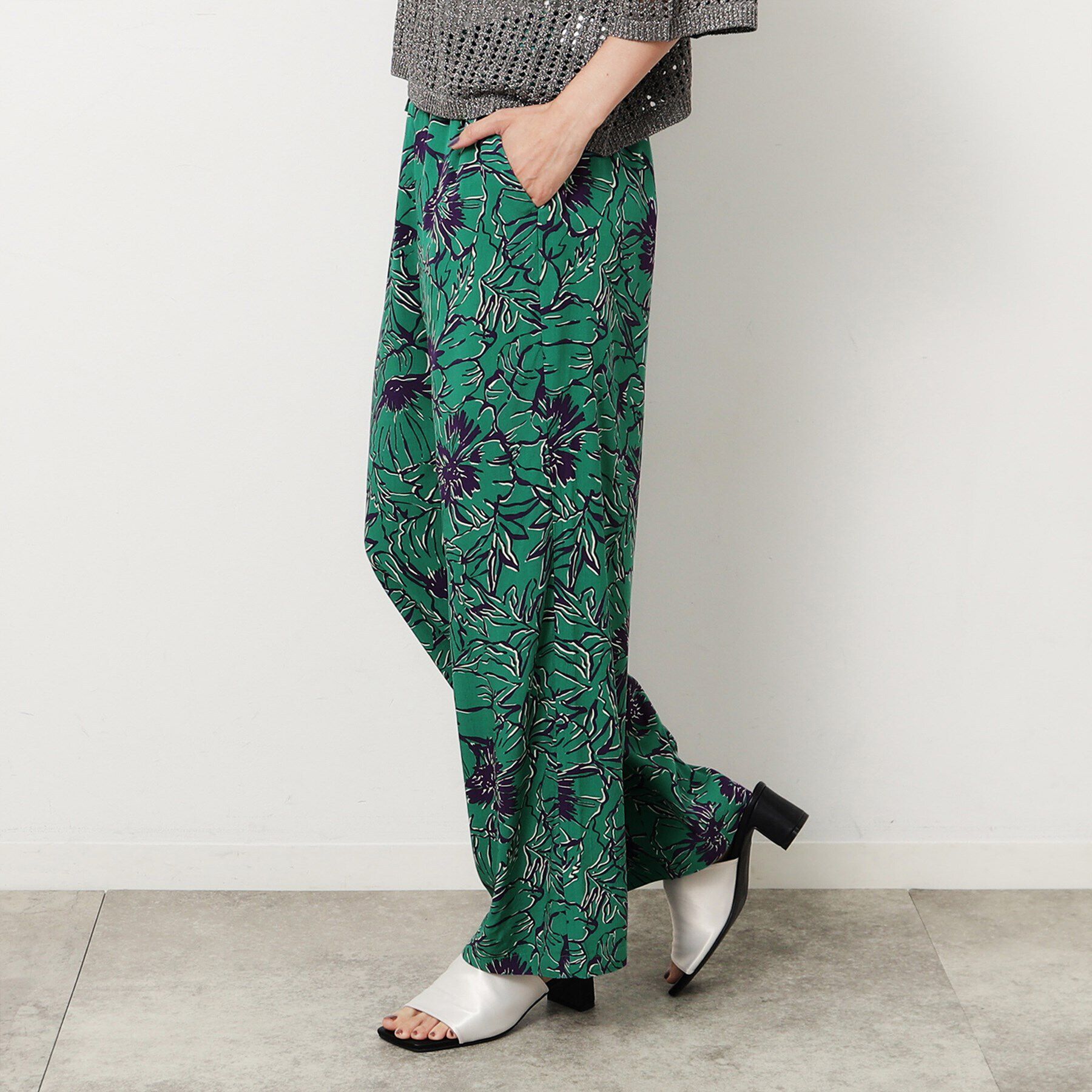 OPAQUE.CLIP「フラワービックプリントイージーパンツ【洗える】」|その他|