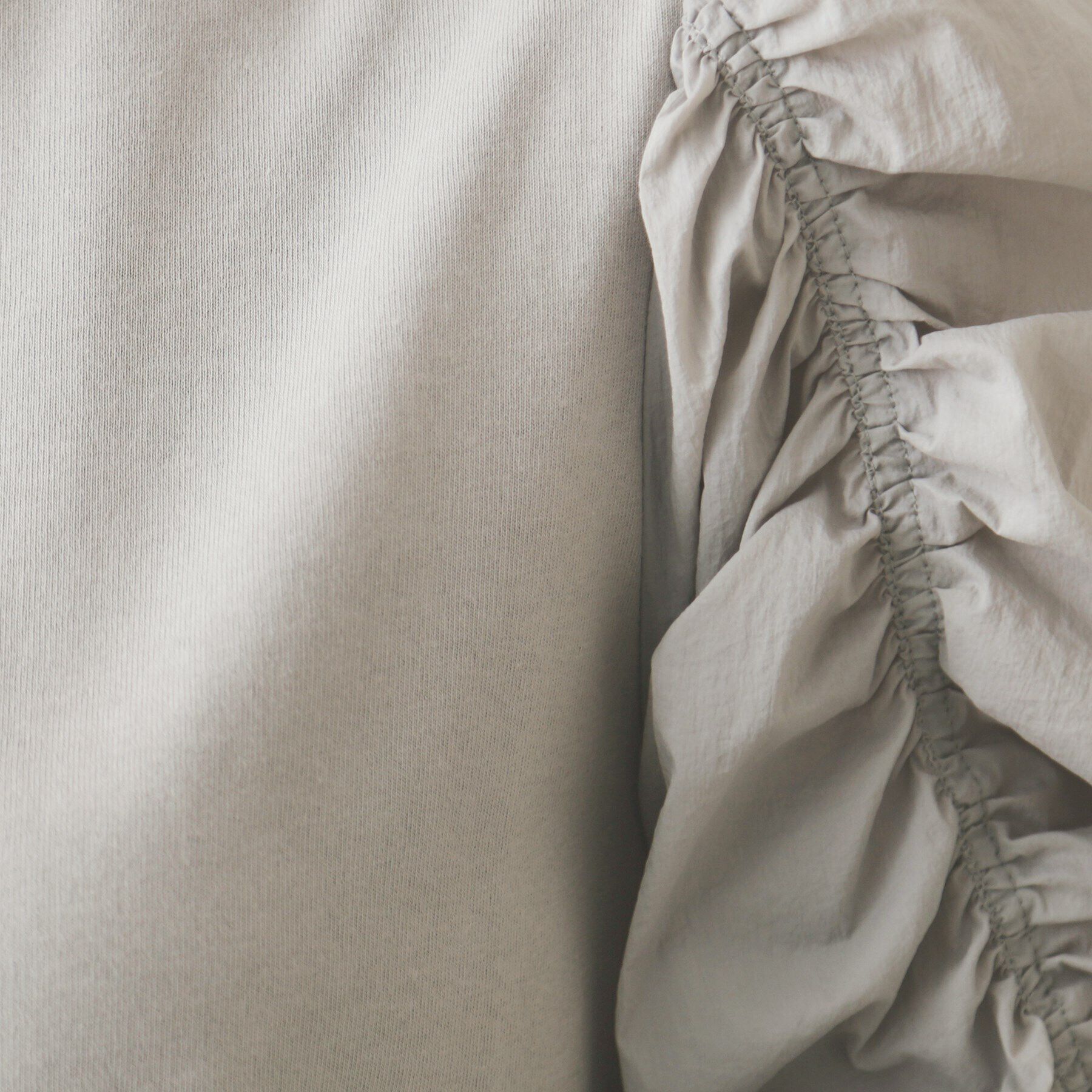 OPAQUE.CLIP「シアーシャーリングスリーブ ドッキングカットソー【洗濯機洗い可】」|Tシャツ・カットソー|