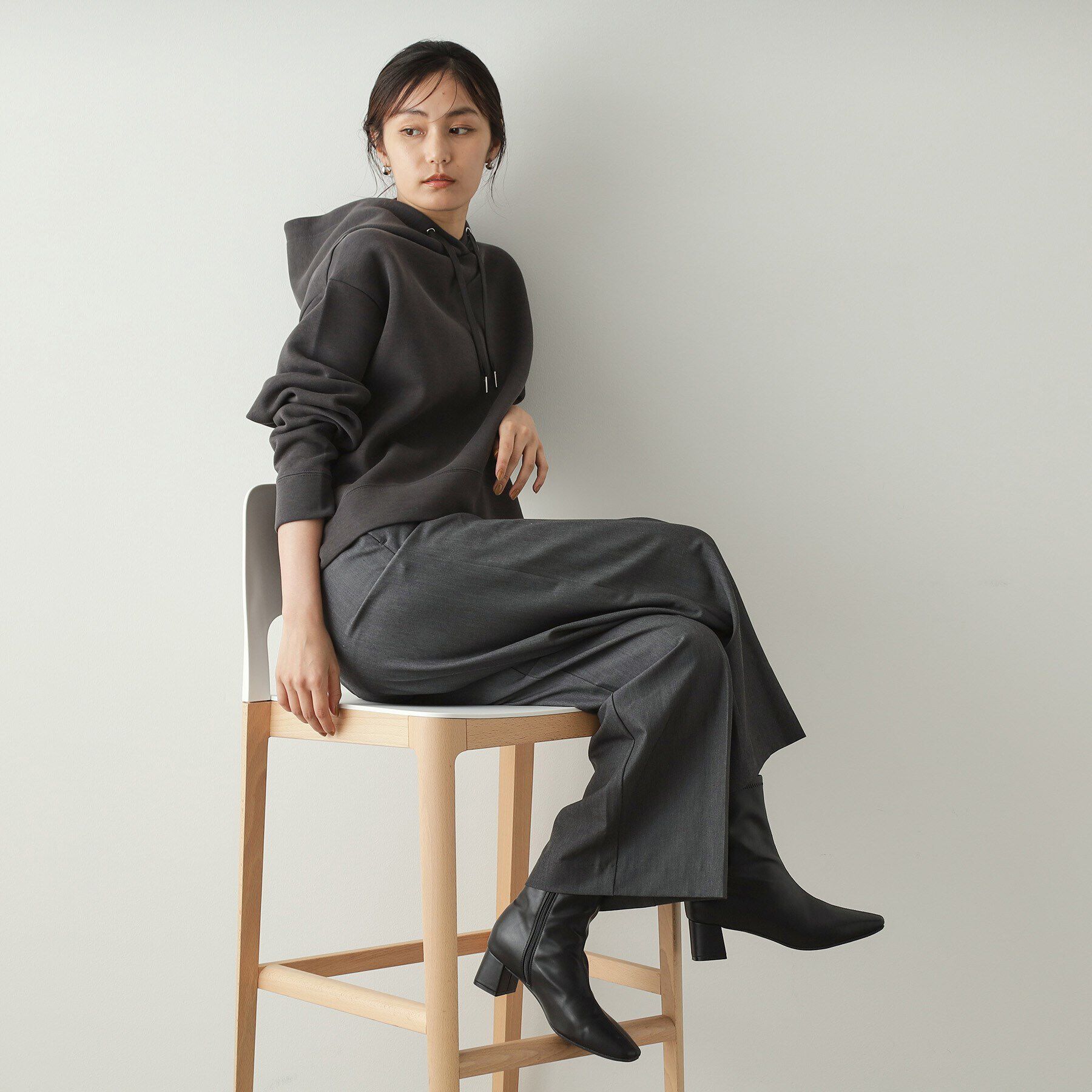 OPAQUE.CLIP「ショートフーディ/セットアップ対応【洗濯機洗い可】」|パーカー|