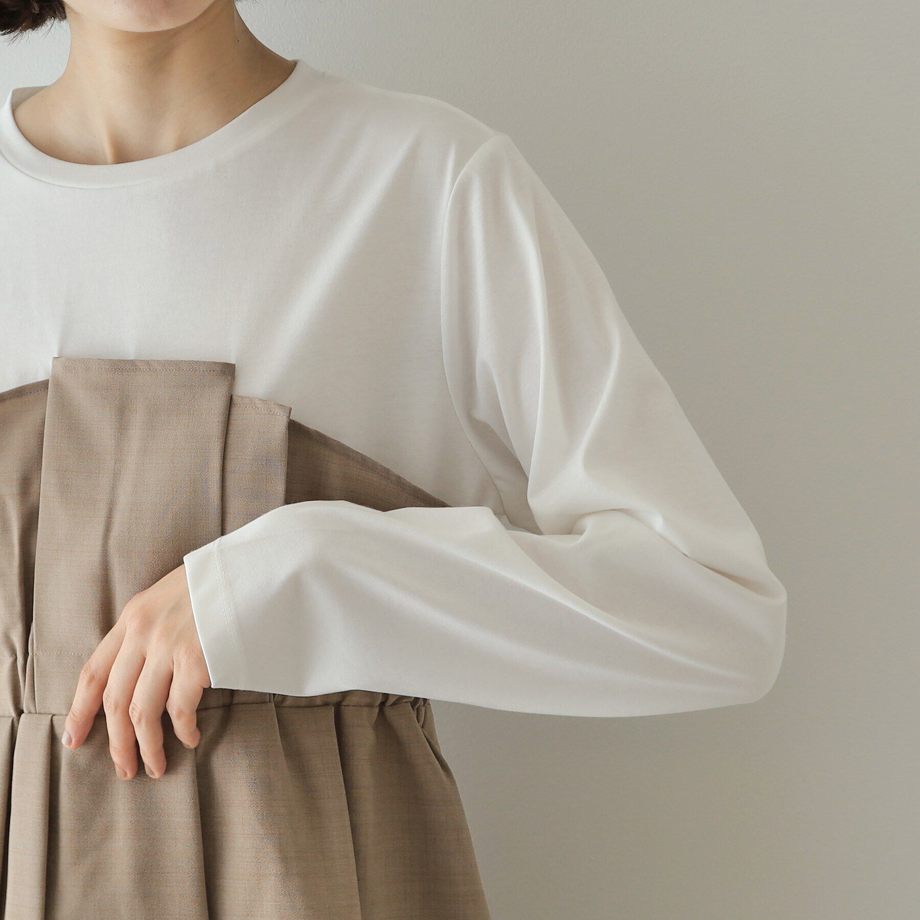 OPAQUE.CLIP「ビスチェドッキングカットソー【洗濯機洗い可】」|Tシャツ・カットソー|