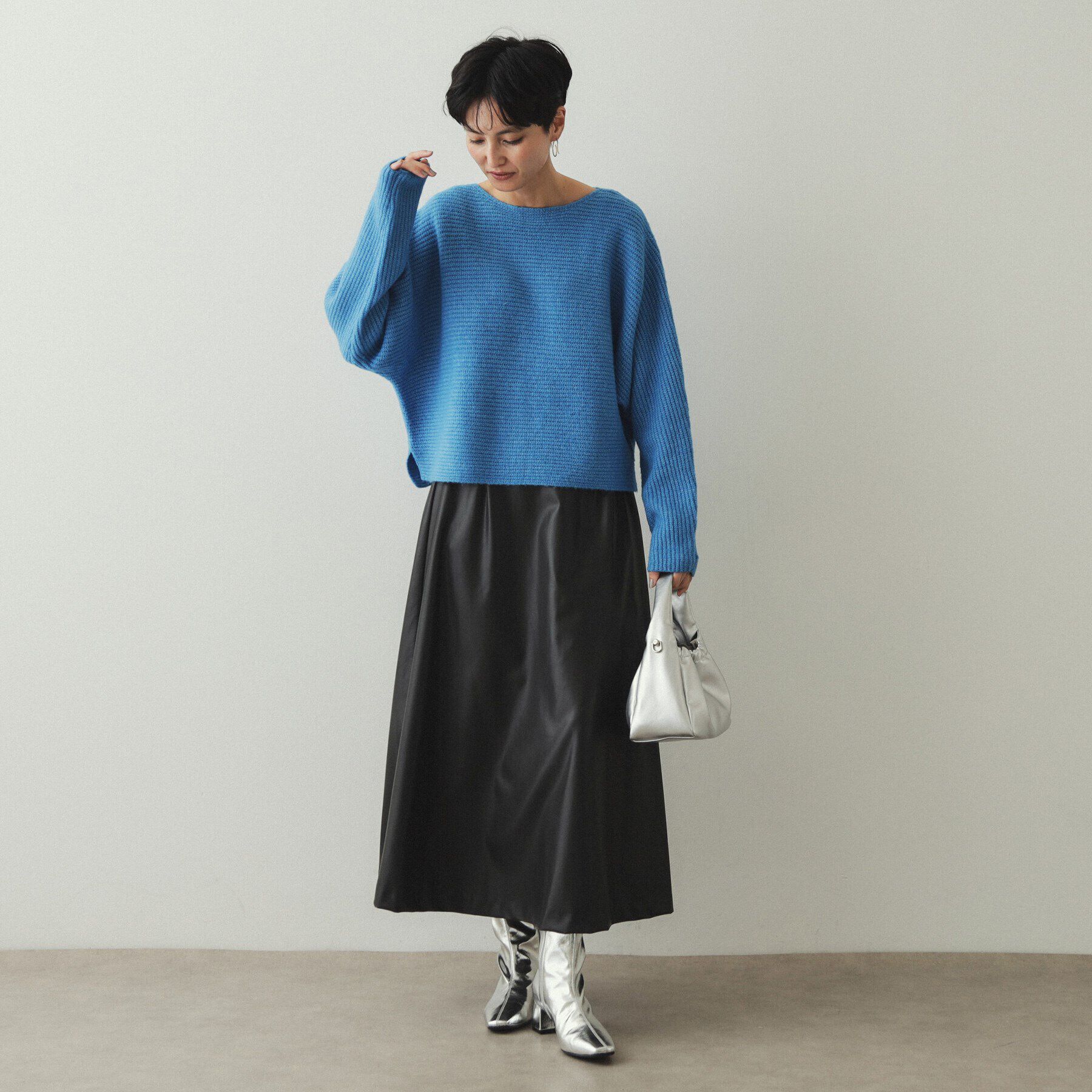 OPAQUE.CLIP「リラクシードルマンスリーブニット【洗濯機洗い可】」|ニット・セーター|