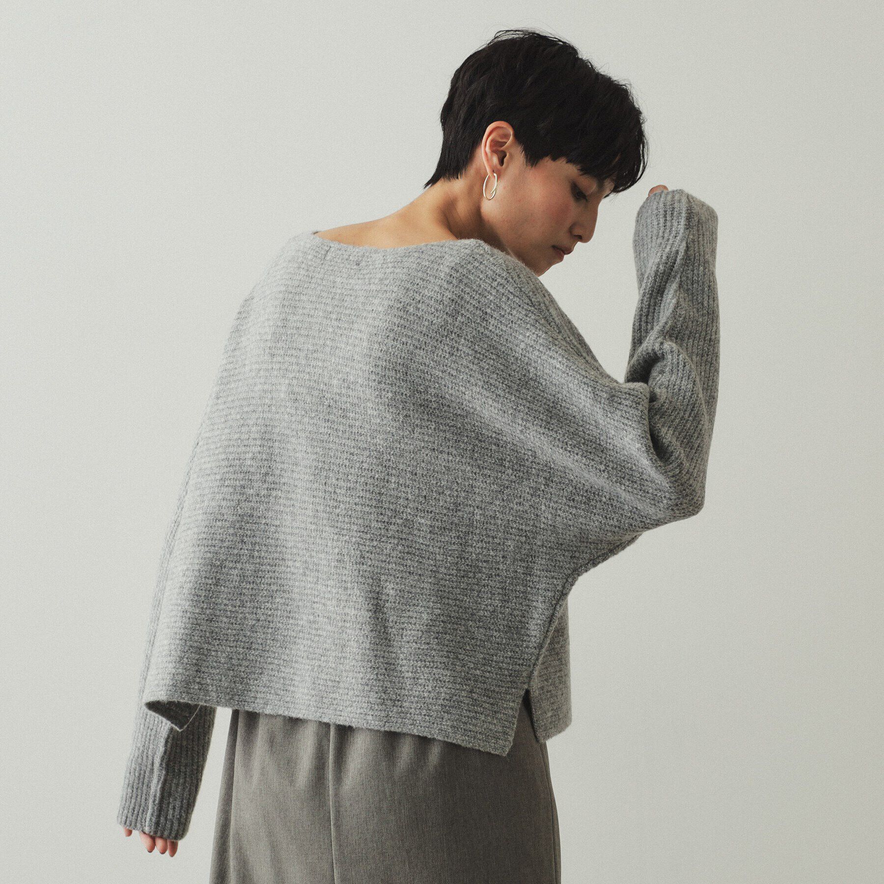 OPAQUE.CLIP「リラクシードルマンスリーブニット【洗濯機洗い可】」|ニット・セーター|