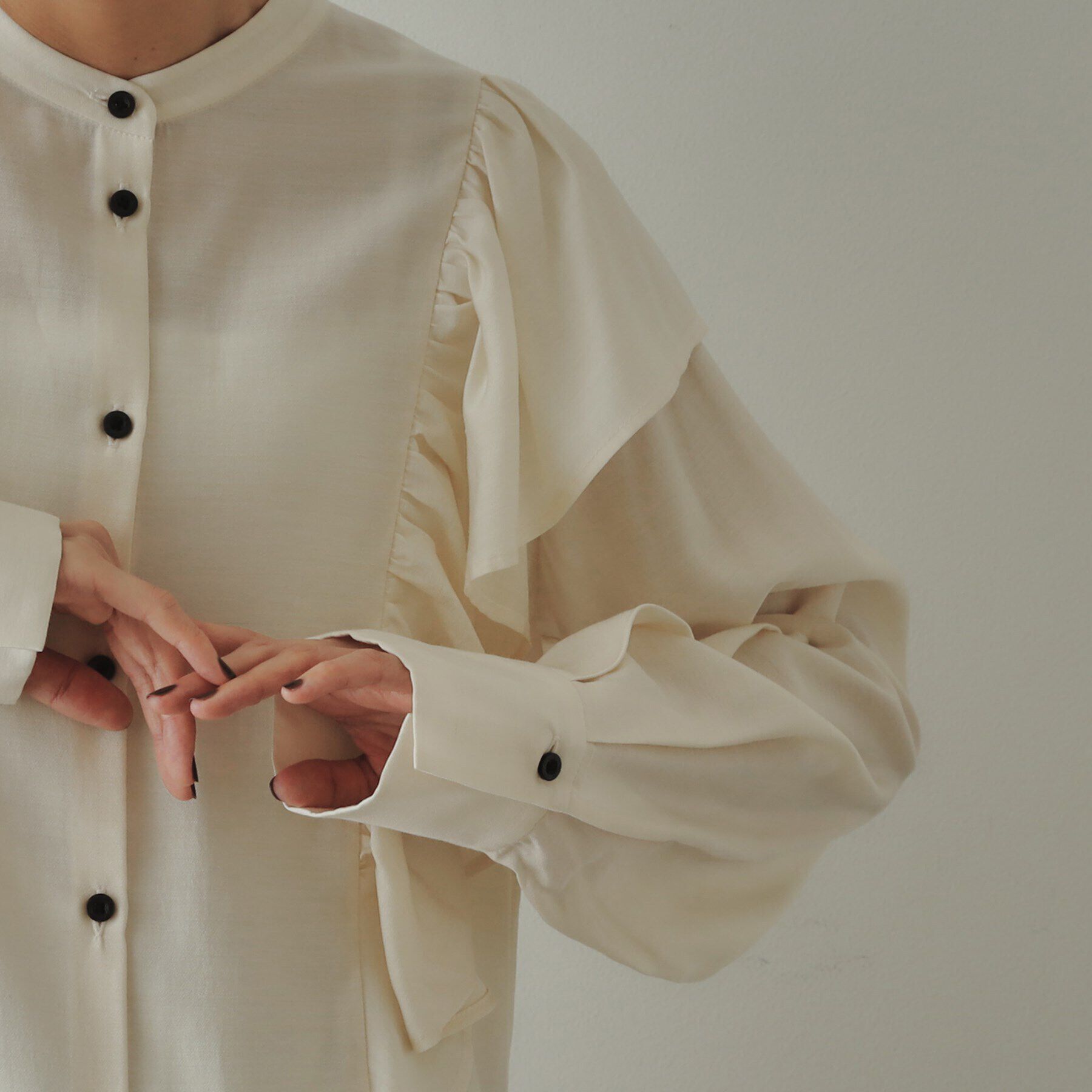 OPAQUE.CLIP「【大草直子さんコラボ】ラッフルブラウス」|シャツ・ブラウス|