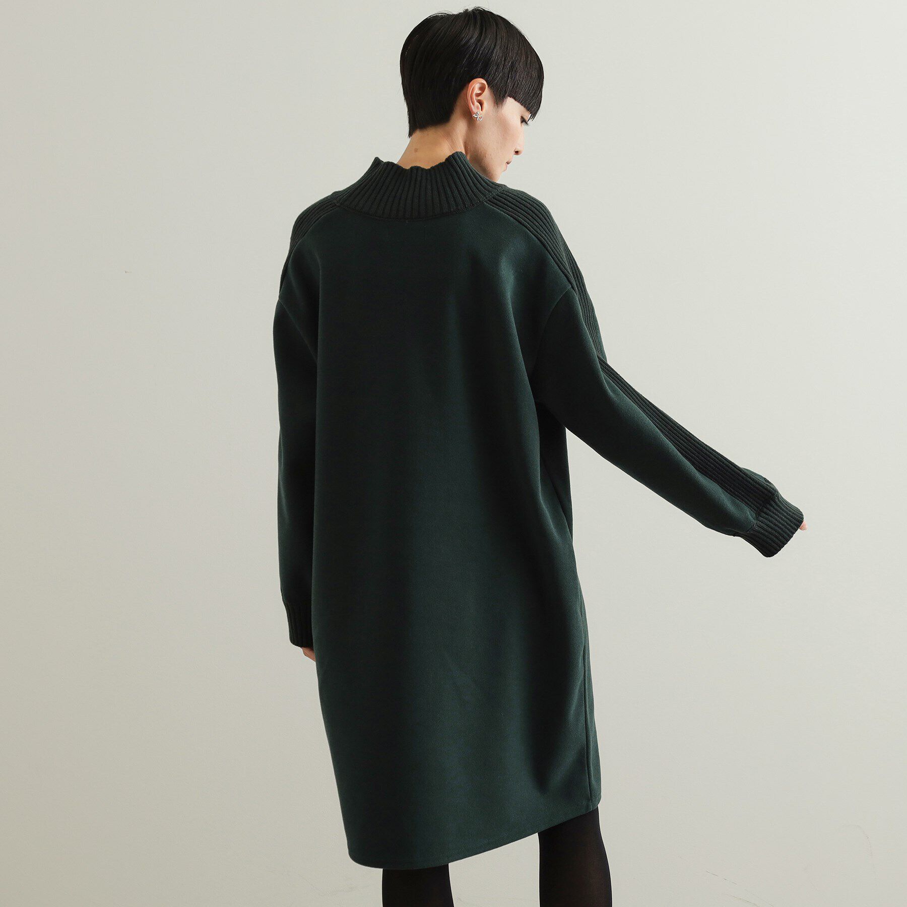 OPAQUE.CLIP「ウールライクメルトンミディワンピース【洗濯機洗い可】」|ワンピース|