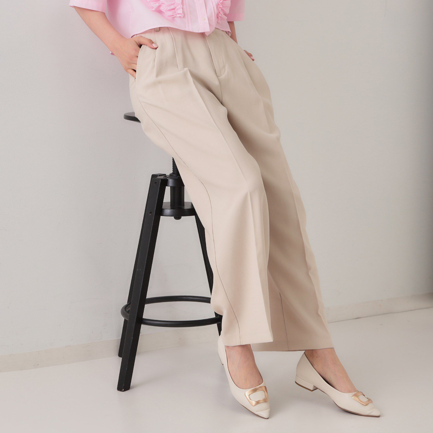 OPAQUE.CLIP「タックワイドパンツ/セットアップ対応【洗濯機洗い可】」|その他|