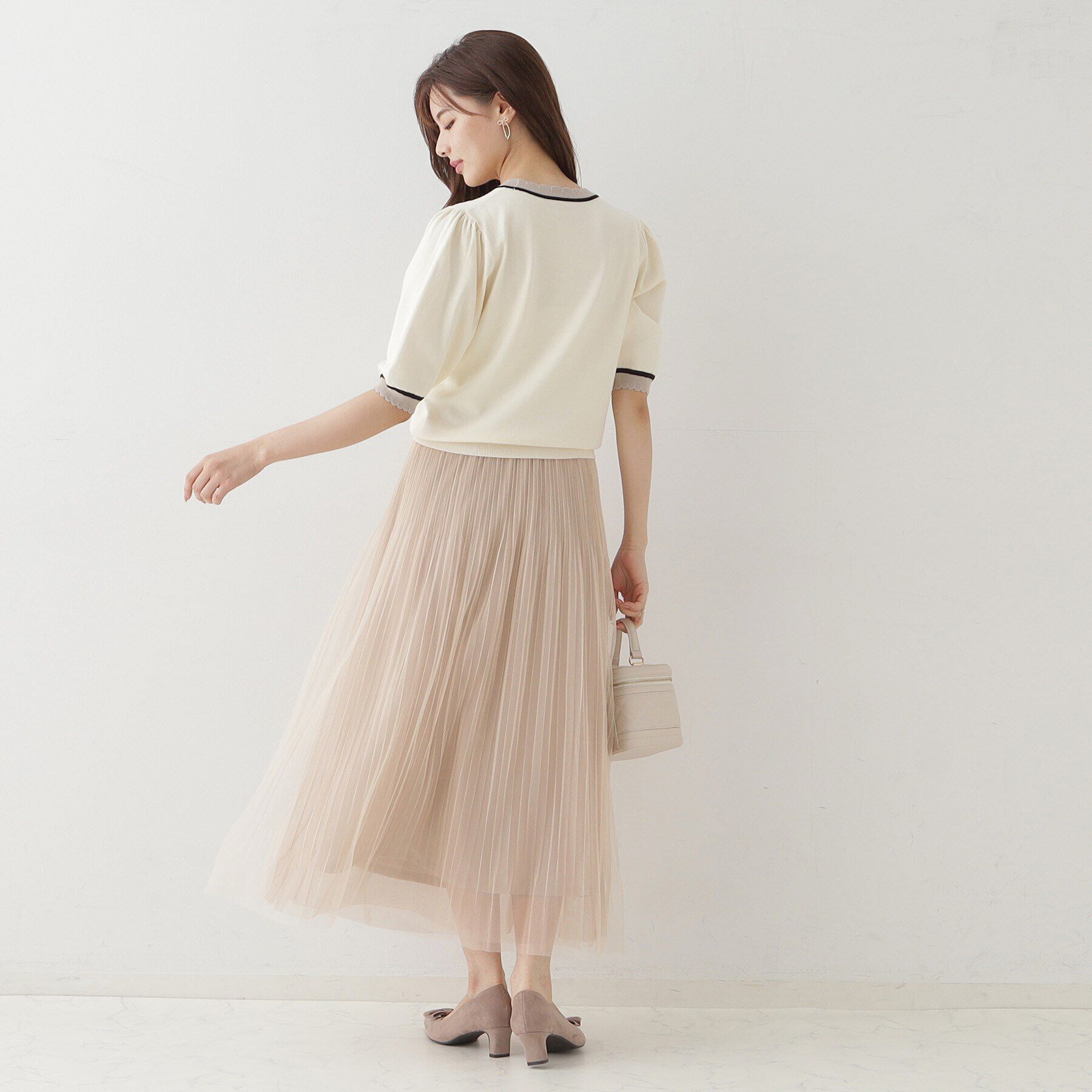 Couture broach「シャイニーチュールプリーツスカート」|スカート|