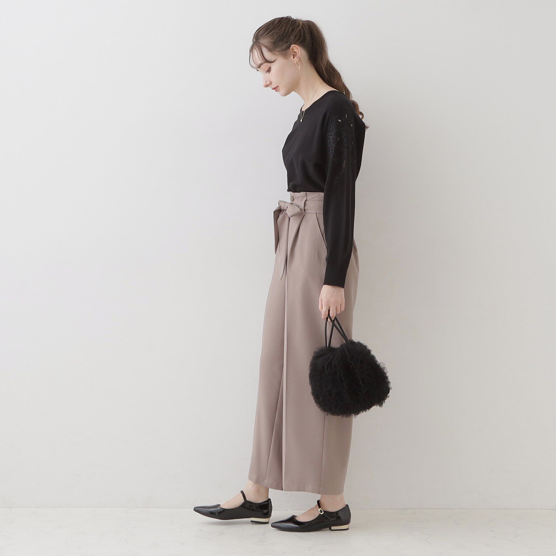 Couture broach「【上品さを添えた刺繍ニット】エンブロドルマンニット」|ニット・セーター|