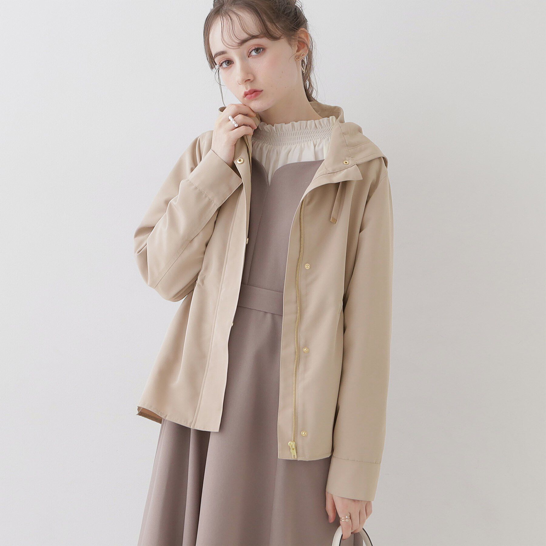 Couture broach「【愛されマンパ】ハートキルトライナー付マウンテンパーカ」|ブルゾン・スタジャン|