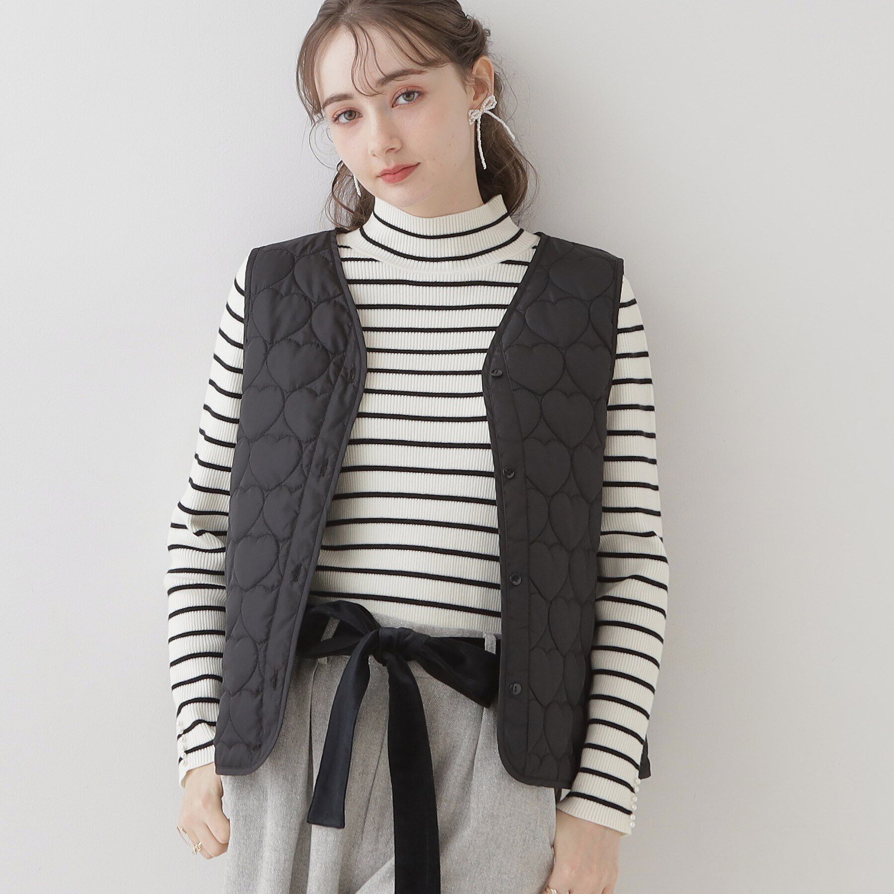 Couture broach「【愛されマンパ】ハートキルトライナー付マウンテンパーカ」|ブルゾン・スタジャン|