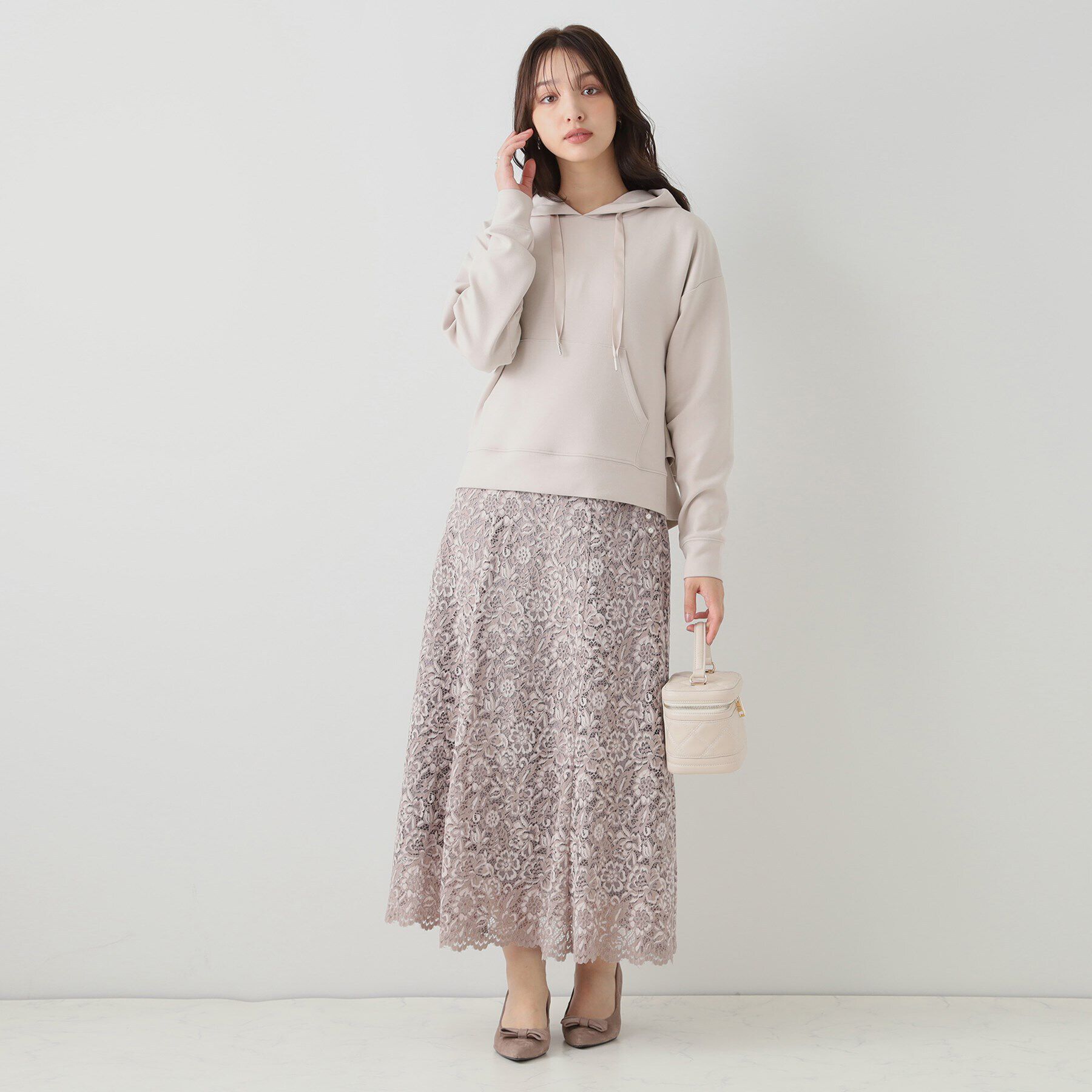 Couture broach「【洗える・オトナ可愛い】バックフリルダンボールフーディー」|パーカー|