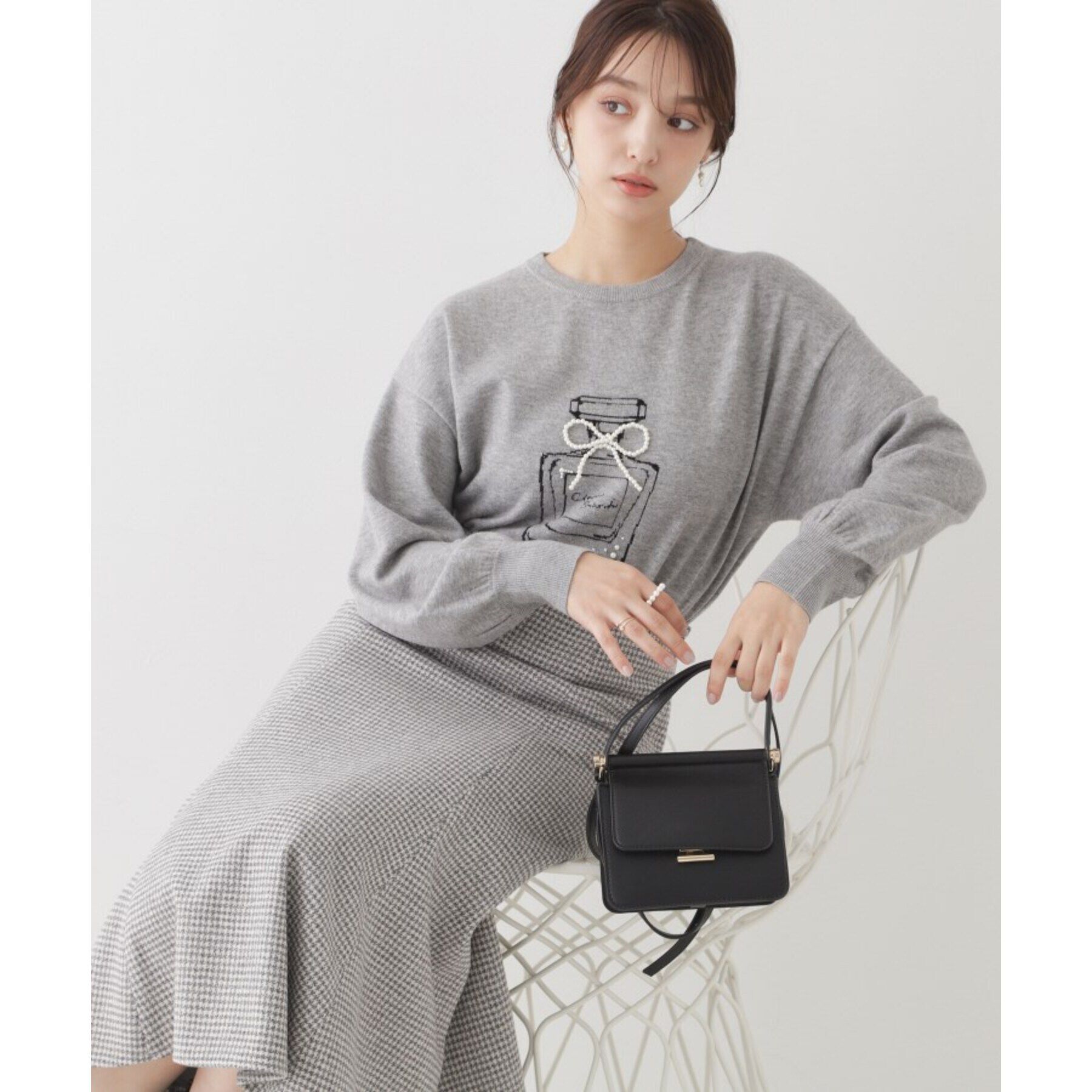 Couture broach「【存在感を引き立てる主役級ニット】パフュームインターシャリッシュアンゴラ」|ニット・セーター|