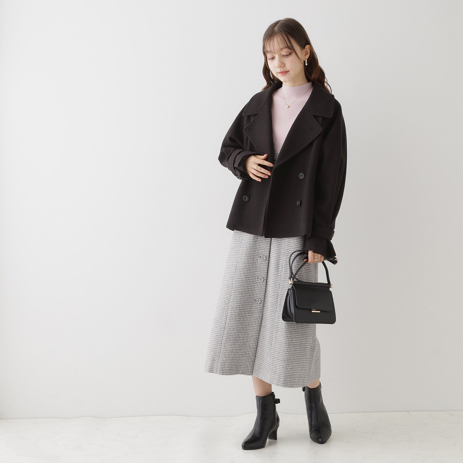 Couture broach「【フェミニン派・アレンジ可能】マルチウェイショートコート」|トレンチコート|