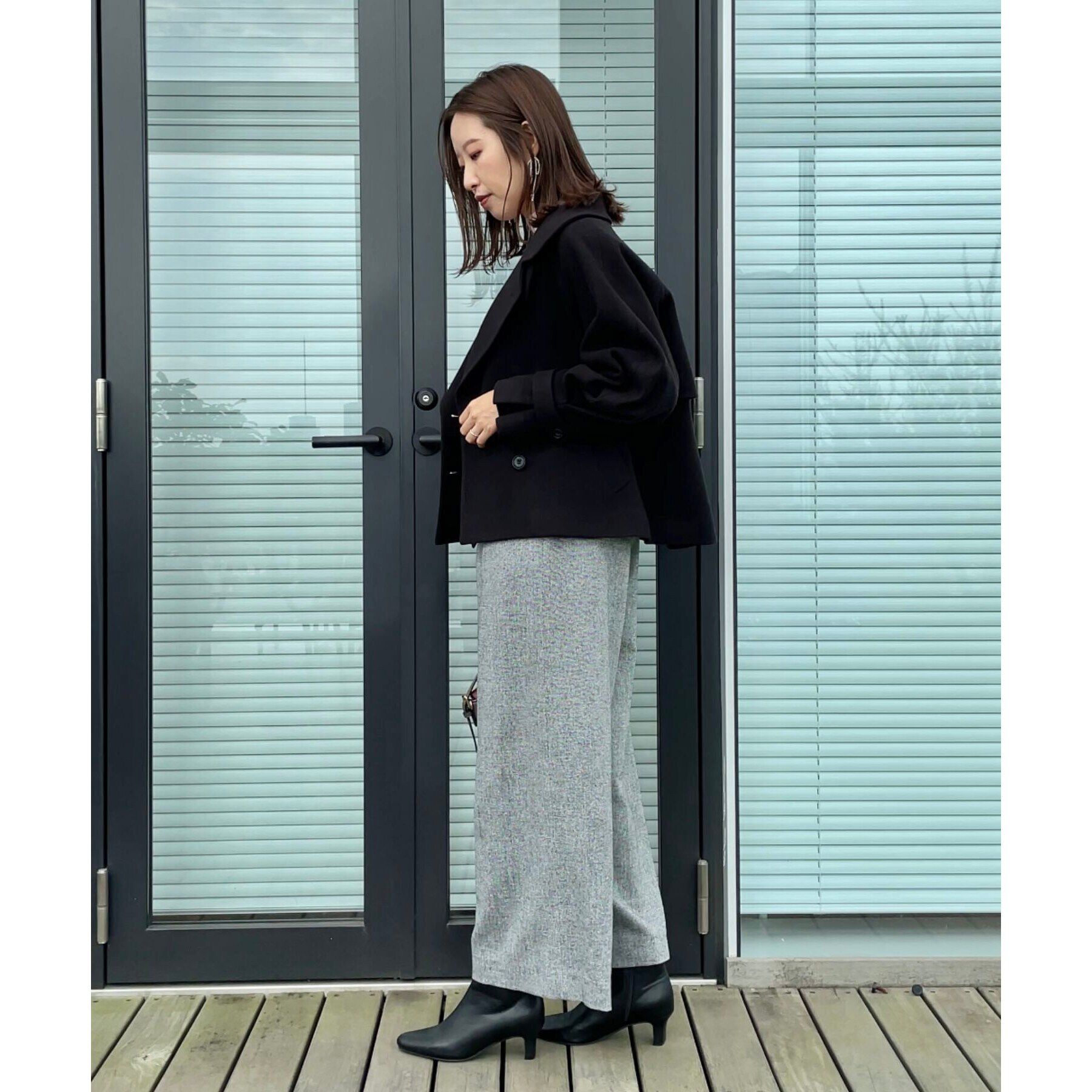 Couture broach「【フェミニン派・アレンジ可能】マルチウェイショートコート」|トレンチコート|