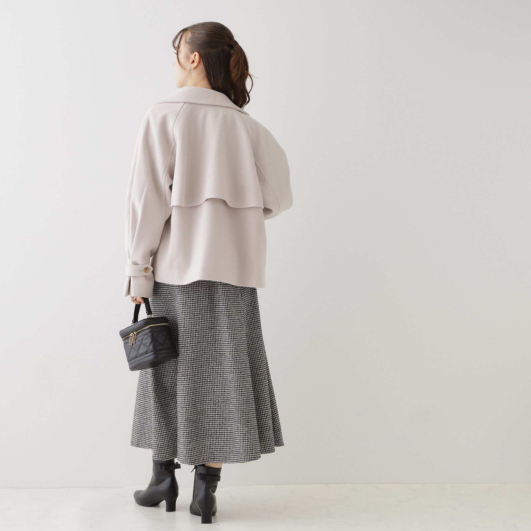 Couture broach「【フェミニン派・アレンジ可能】マルチウェイショートコート」|トレンチコート|